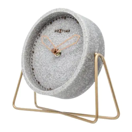 Nextime Tischuhr Cross Table 17,5 x 15,5 cm grau