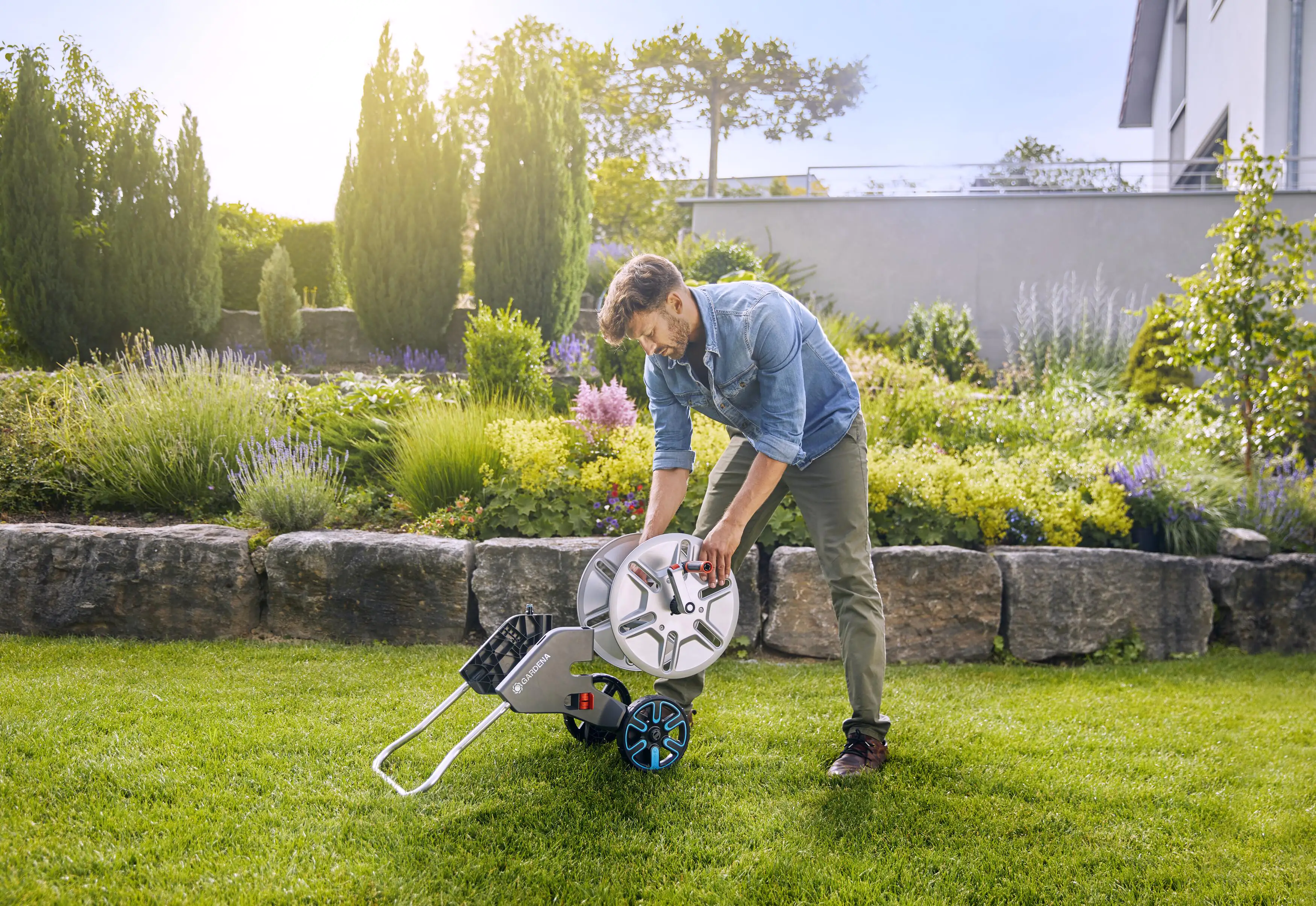 Gardena Schlauchwagen CleverRoll M Metall ohne Schlauch
