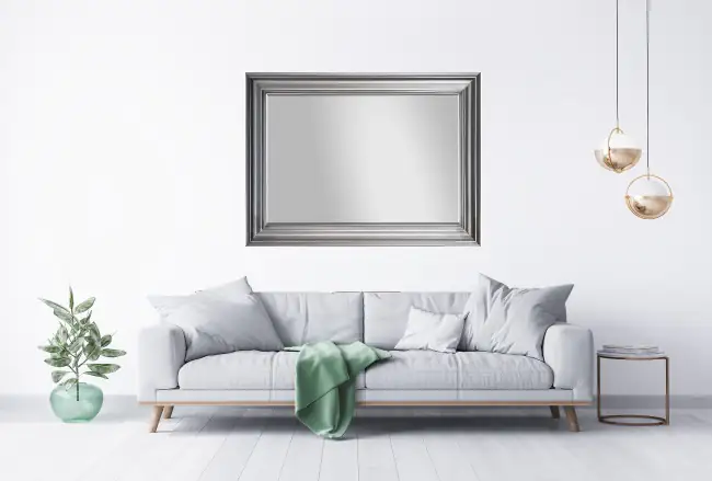TrendLine Wandspiegel Antik silber 77 x 107 cm
