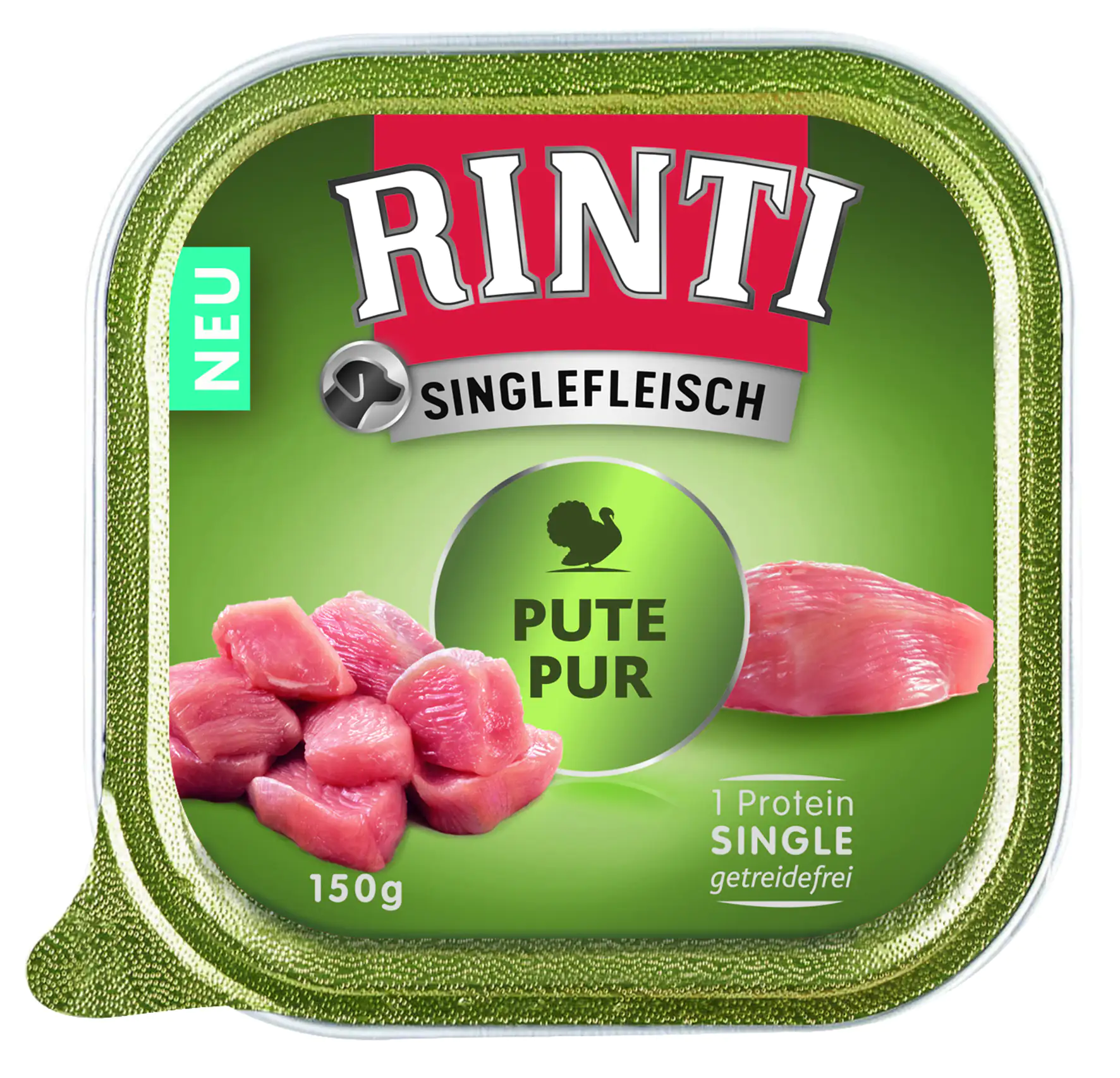Rinti Singlefleisch Exclusive Hundenassfutter Adult getreidefrei 150 g Pute