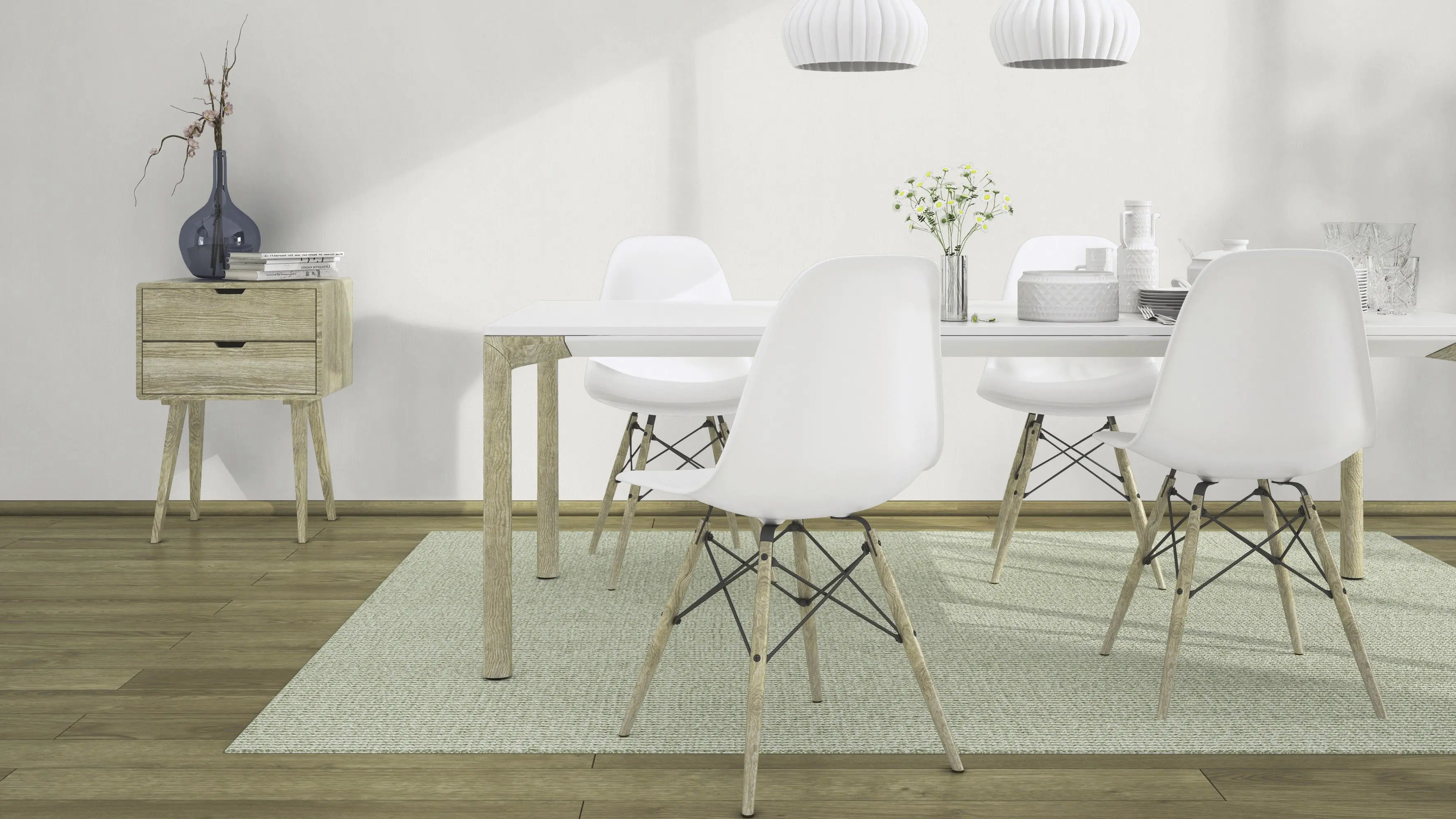Rasch Vliestapete 415346 home Style uni weiß 10,05 x 0,53 m