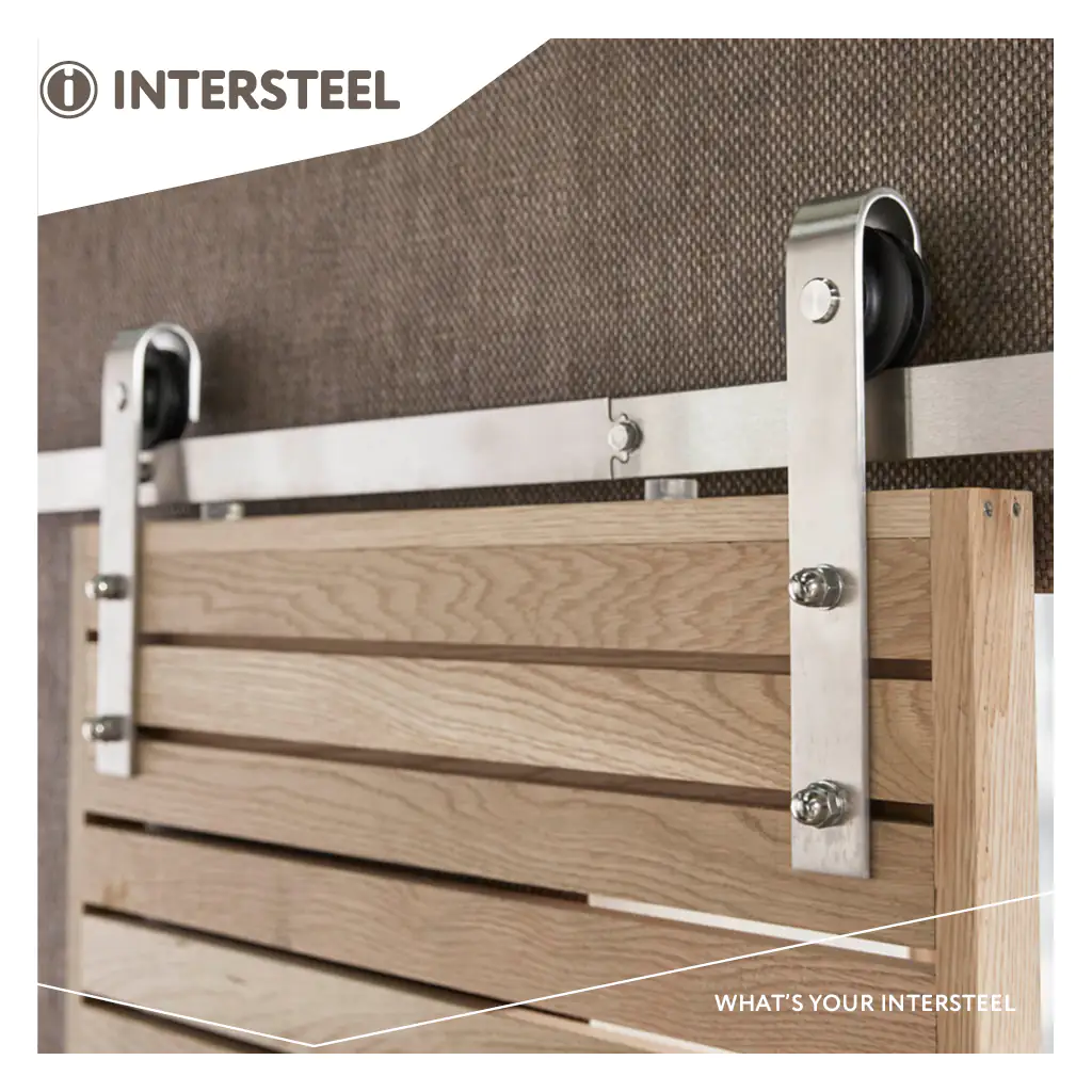 Schiebetürsystem 200 cm Basic, Edelstahl gebürstet