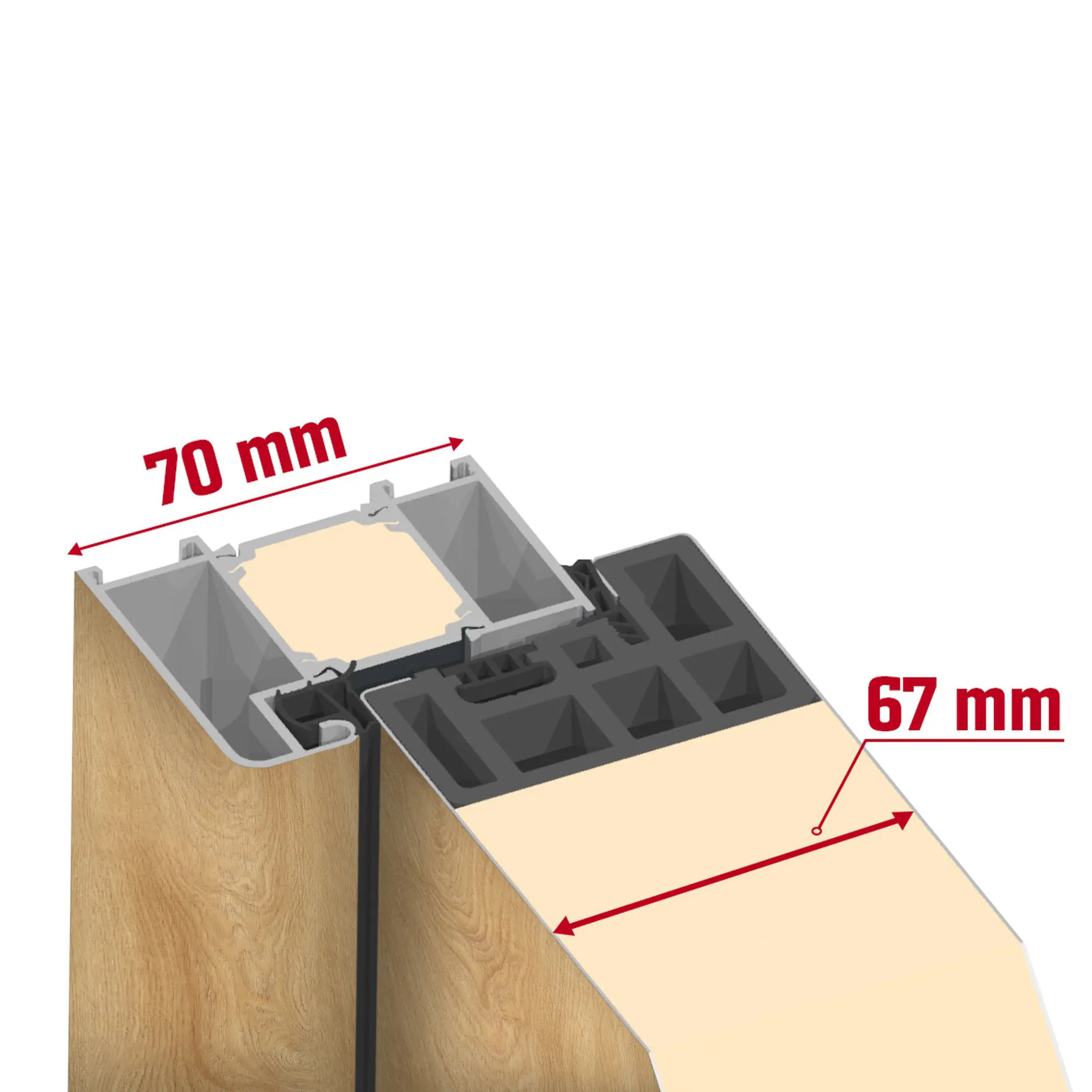 Splendoor Haustür Passivedoor Premium B05 RC2 Eiche Natur DIN Rechts 100 x 210 cm