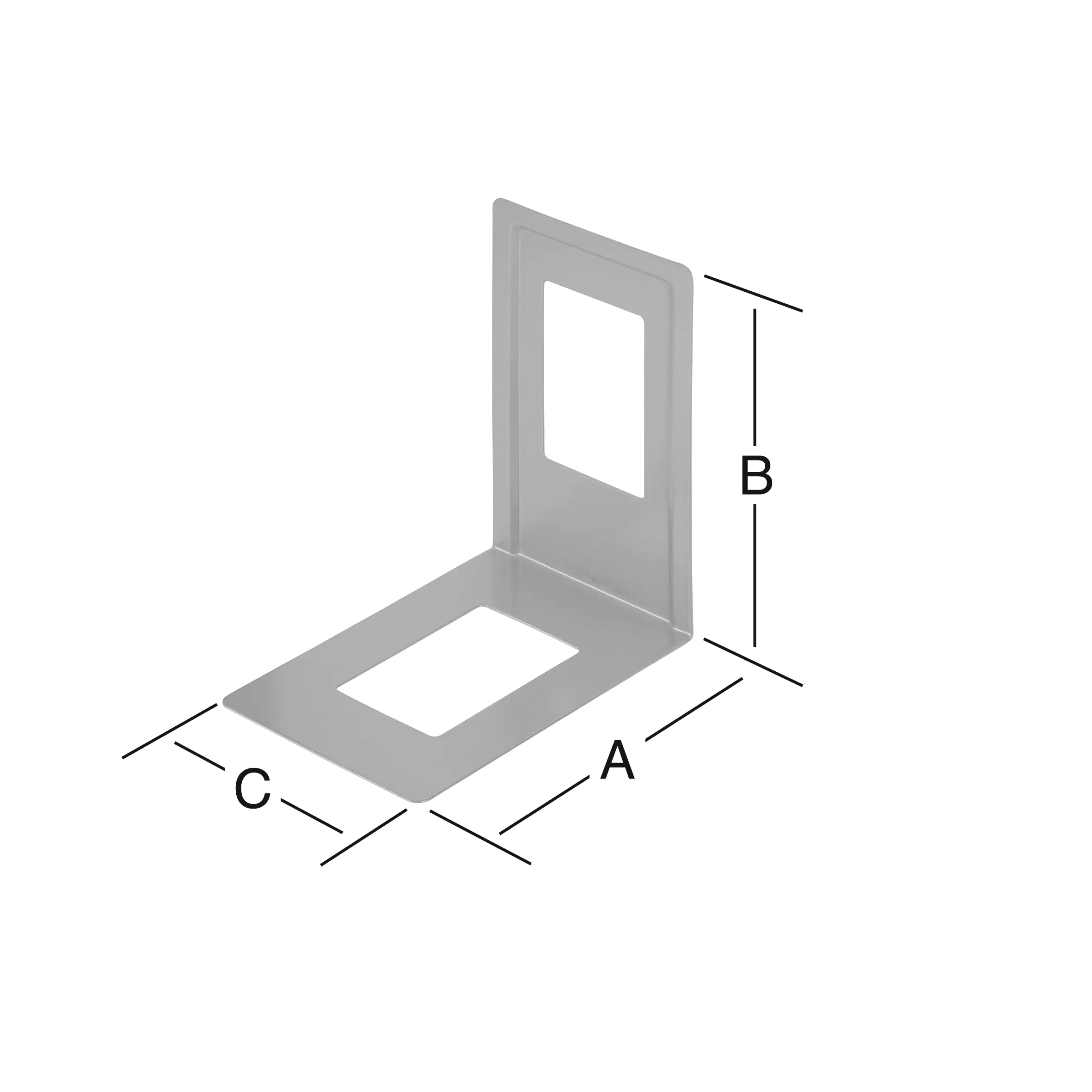 Dolle Bücherstütze alugrau 120 x 130 x 80 mm 