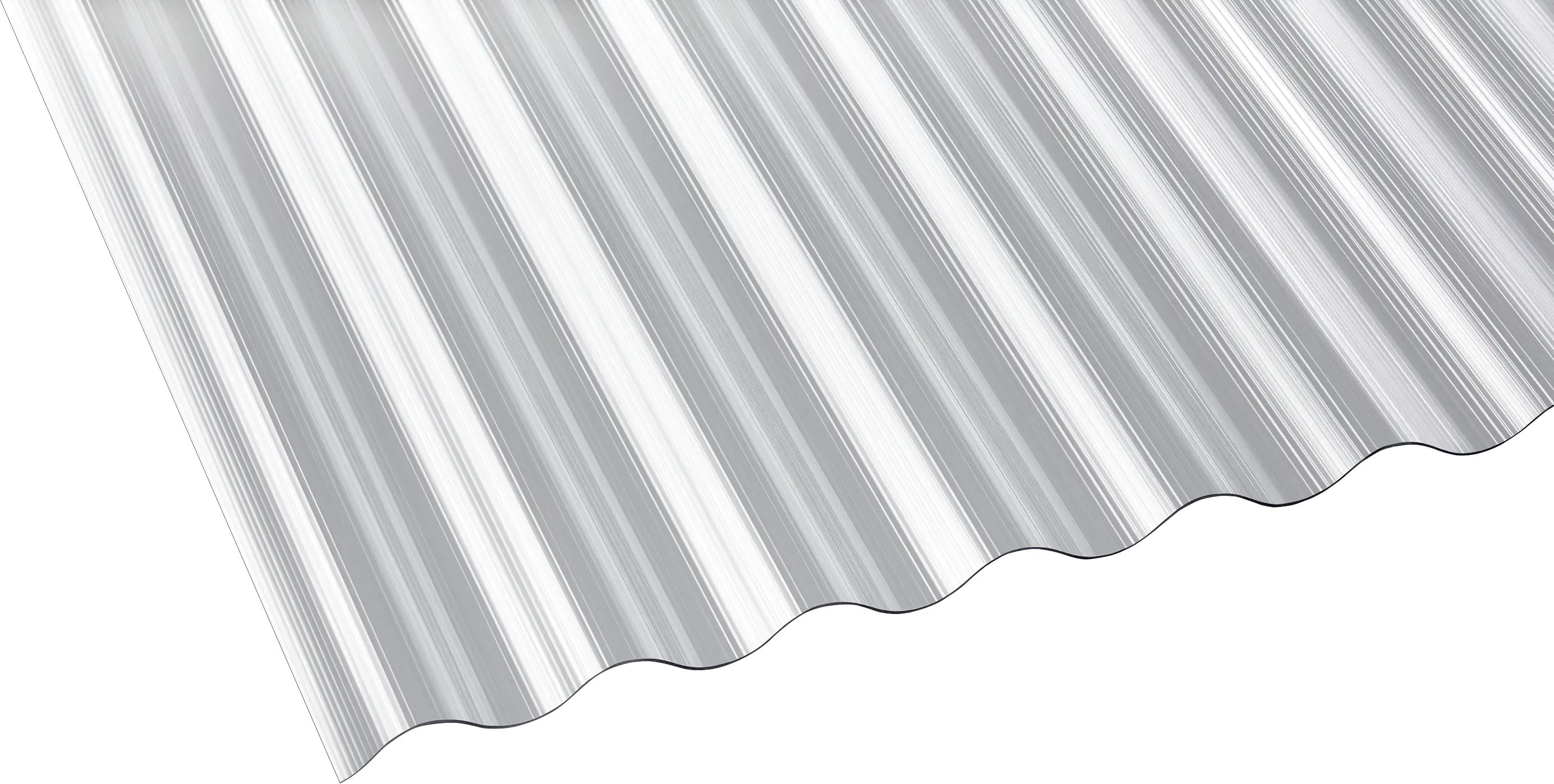Gutta Polycarbonat-Wellplatte Sinus 76/18 700 x 90 cm 1,4 mm klar