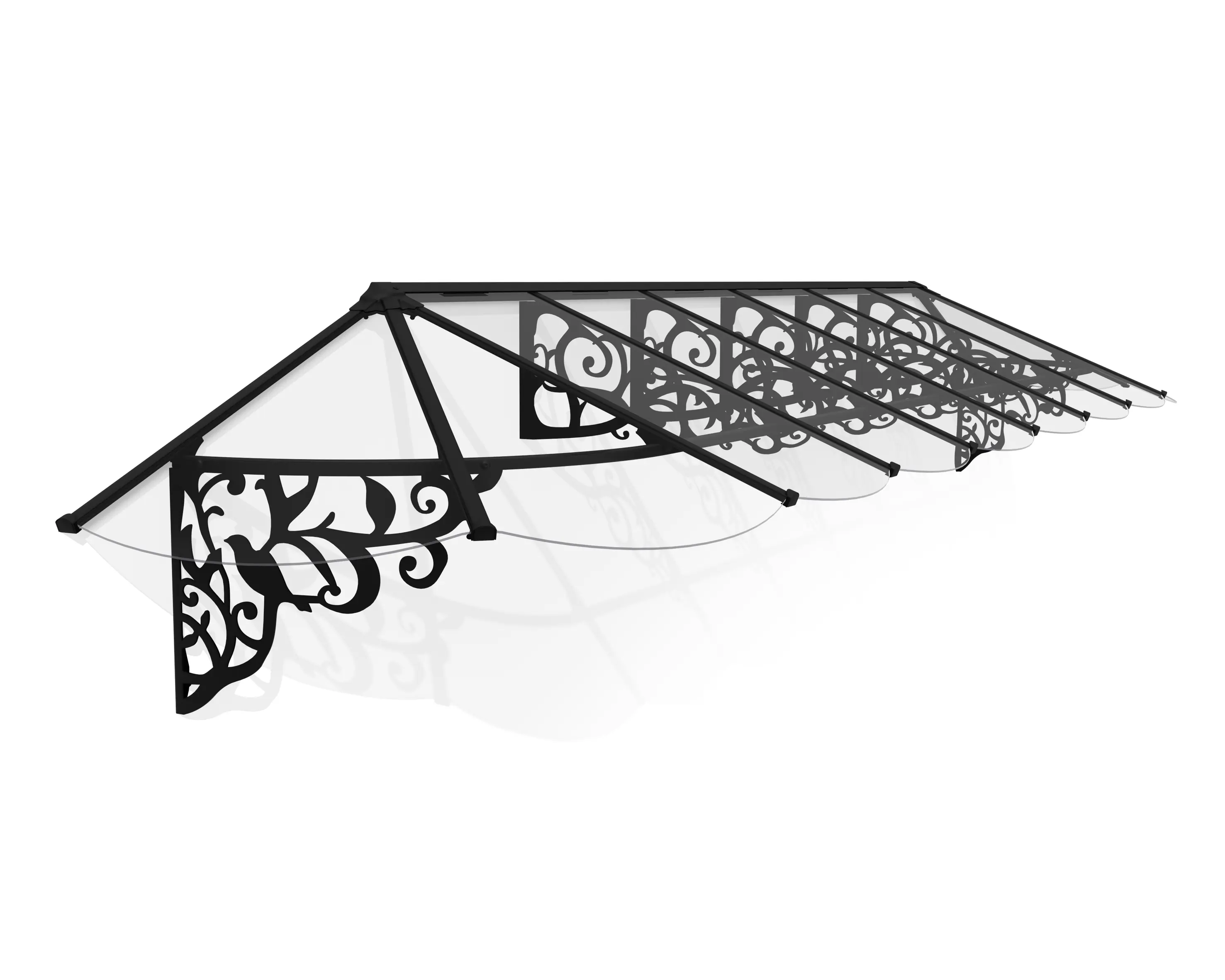 Canopia Vordach Lily 4700 Schwarz Alu 473 x 88 cm