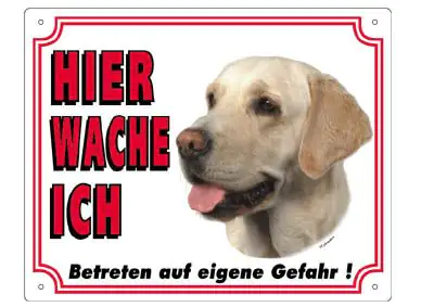 Nobby Warntafel Labrador hell 25 x 20 cm