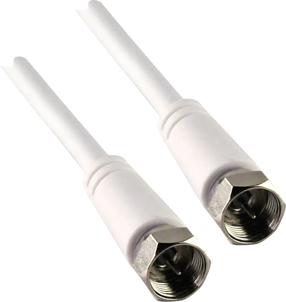 Schwaiger SAT Anschlusskabel KVC215 052 (75dB) weiß, 1,5m, 1x F Stecker / 1x F Stecker