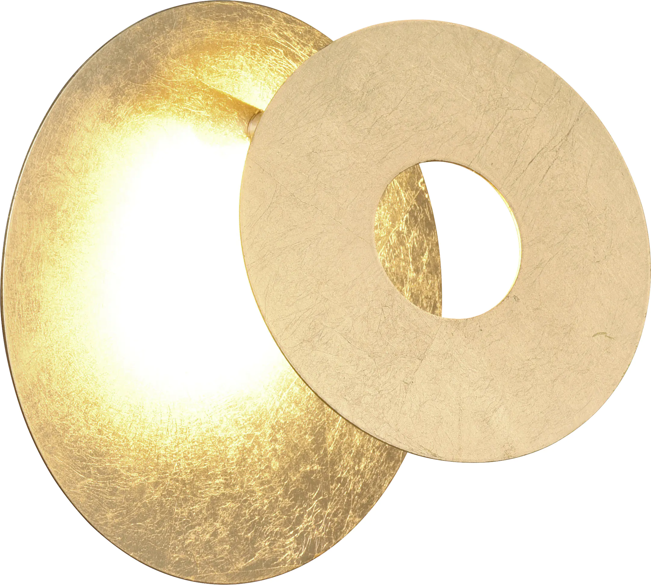 Trio Leuchten LED Wandleuchte Leano 6W, warmweiß goldfarbig Metall