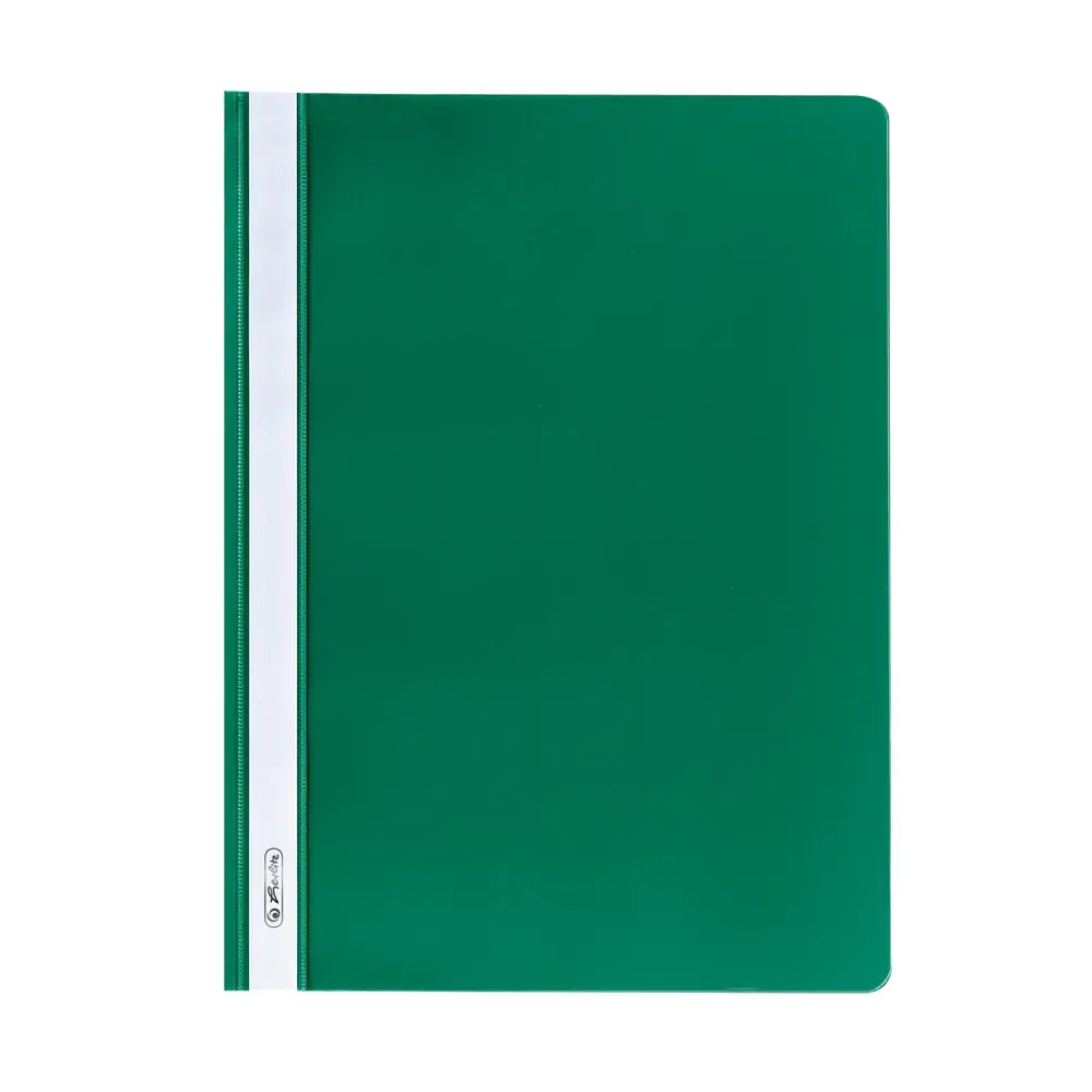 herlitz Schnellhefter A4 PP transparenter Vorderdeckel grün