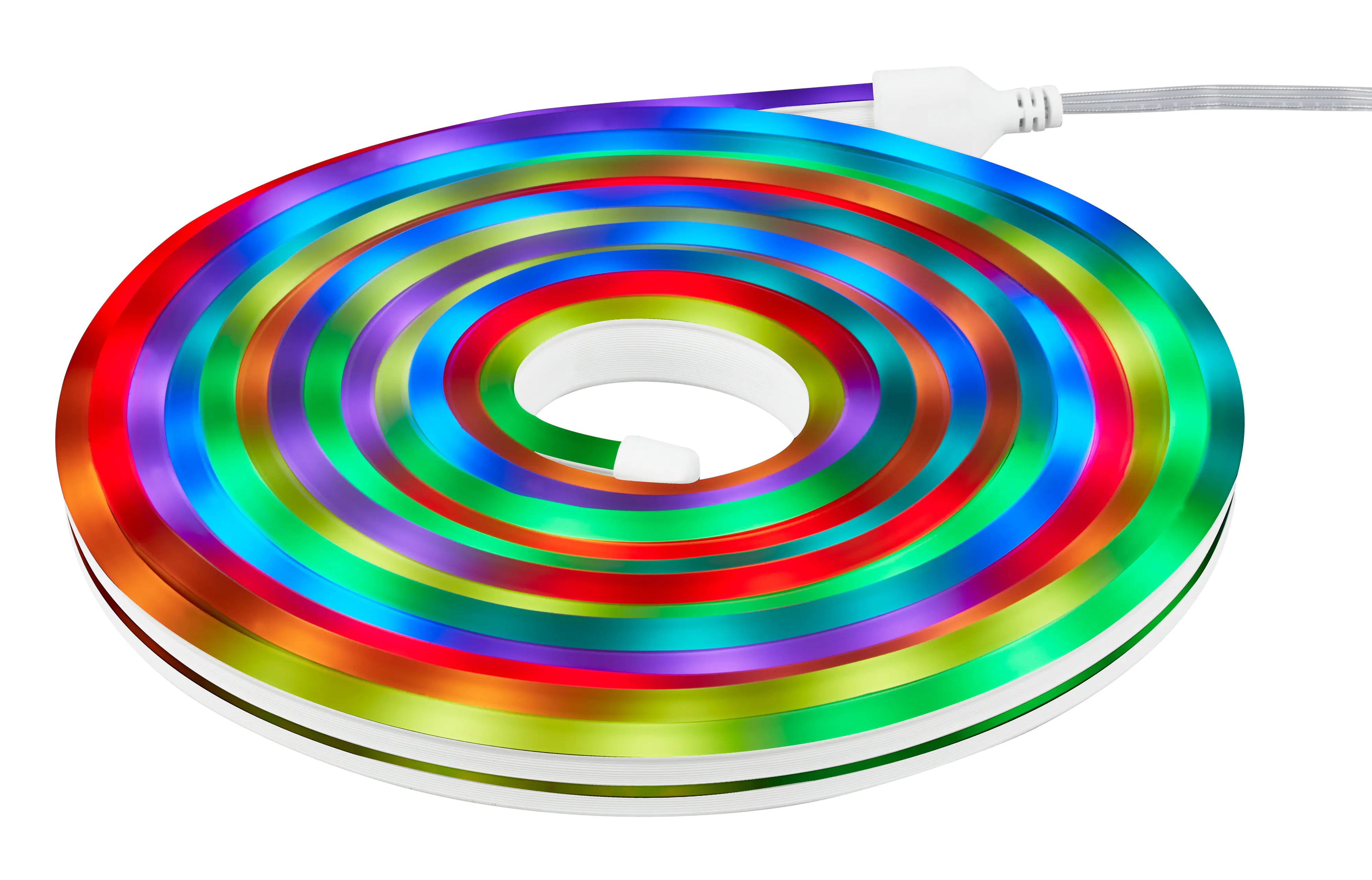 Briloner LED-Streifen Neon RGB mit Musiksensor 5 m dimmbar weiß