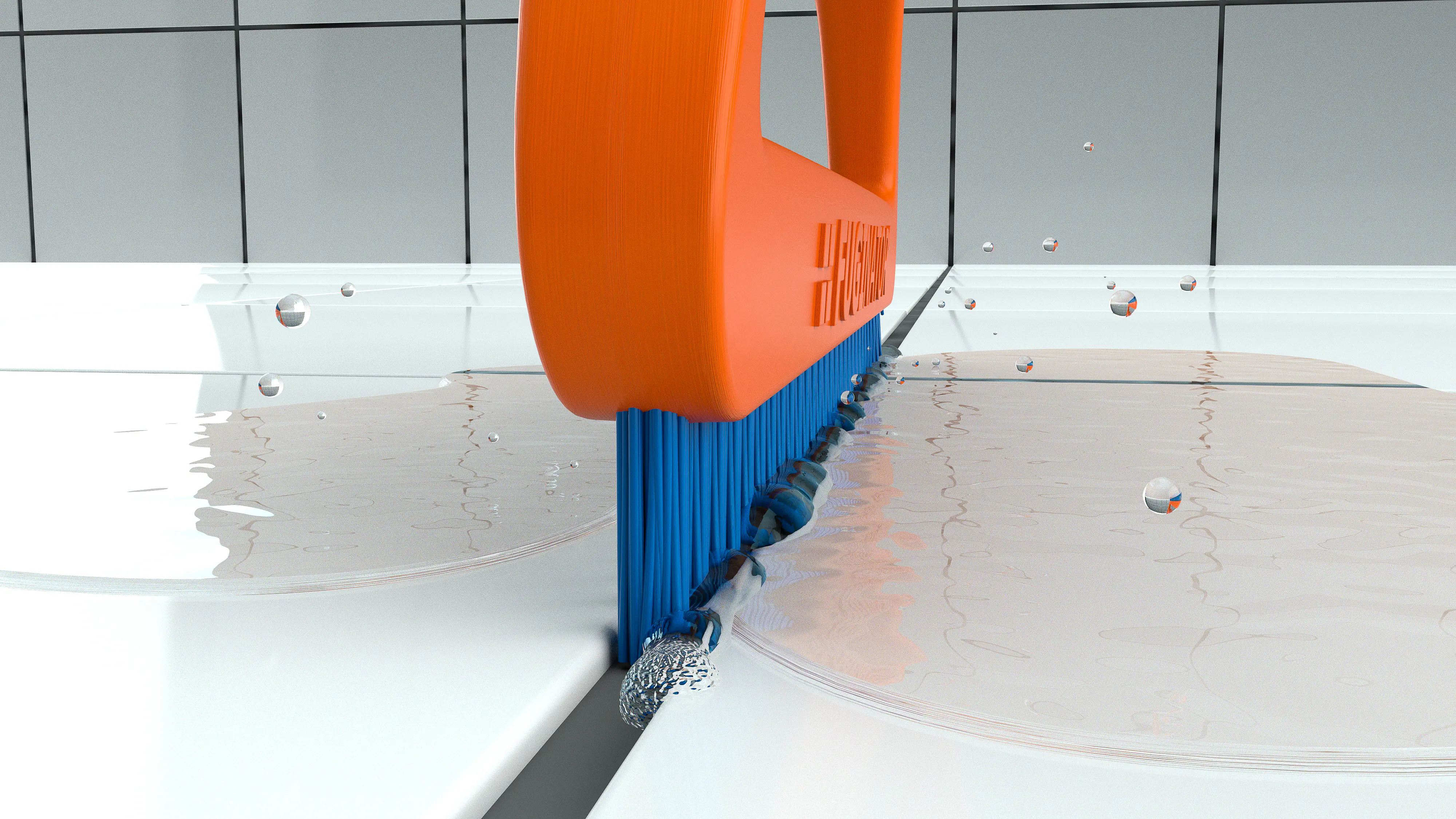 Fuginator Fugenbürste Classic Kunststoff orange/blau