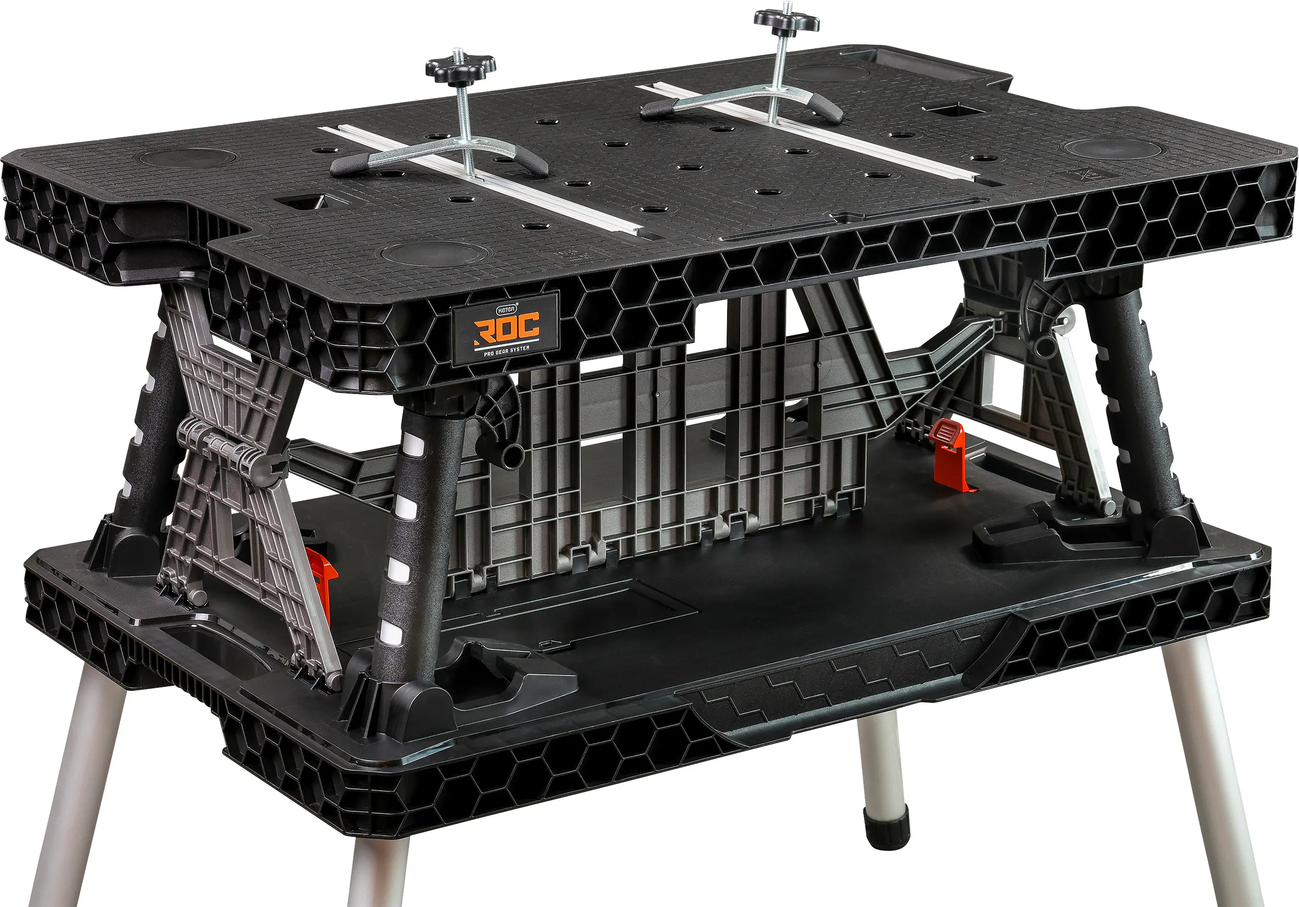 Keter faltbare Werkbank 2.0 inkl. Schraubzwingen 85 x 57 cm max. 453 kg
