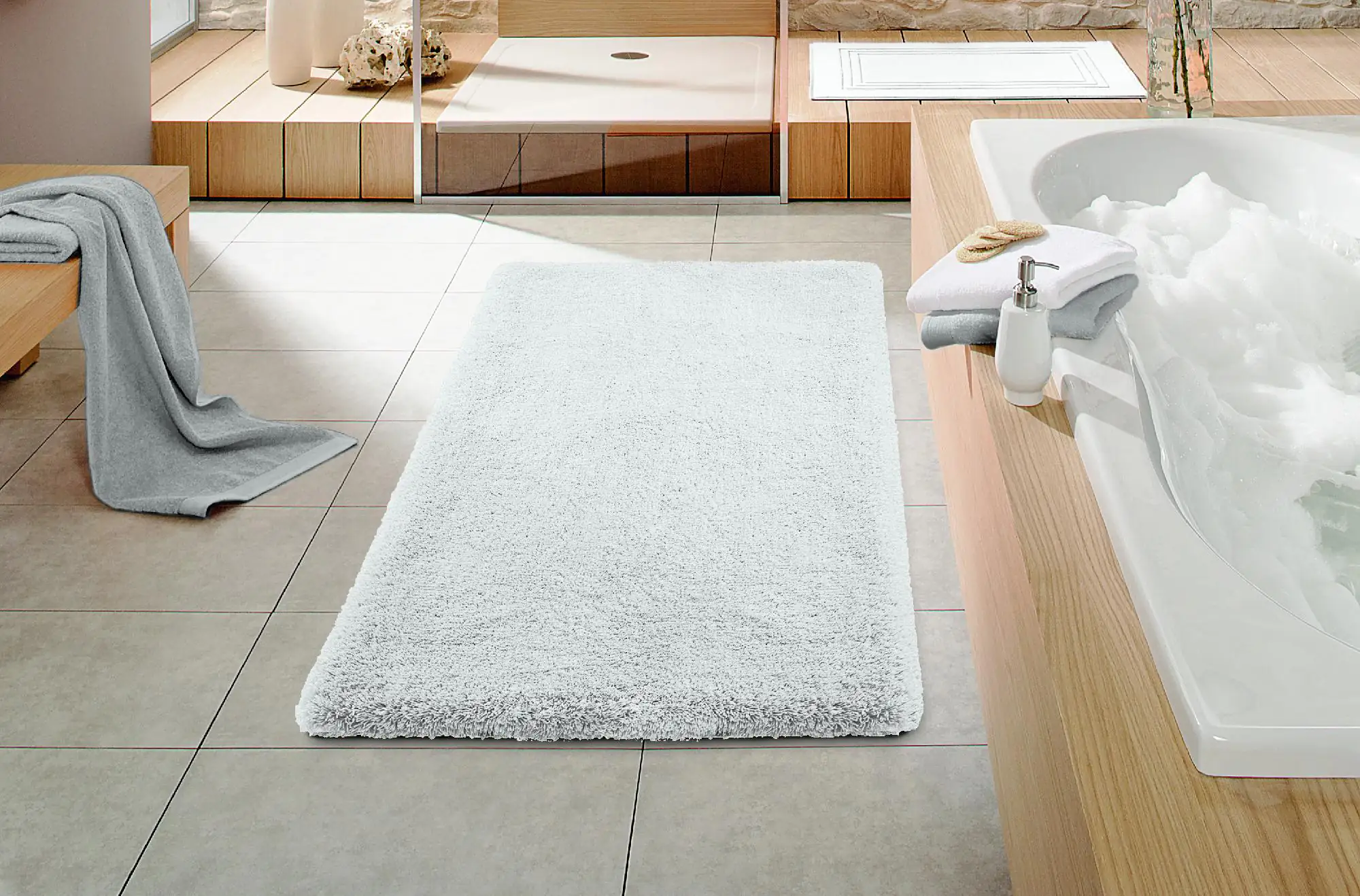 Primaster Badteppich polarweiß 65 x 55 cm