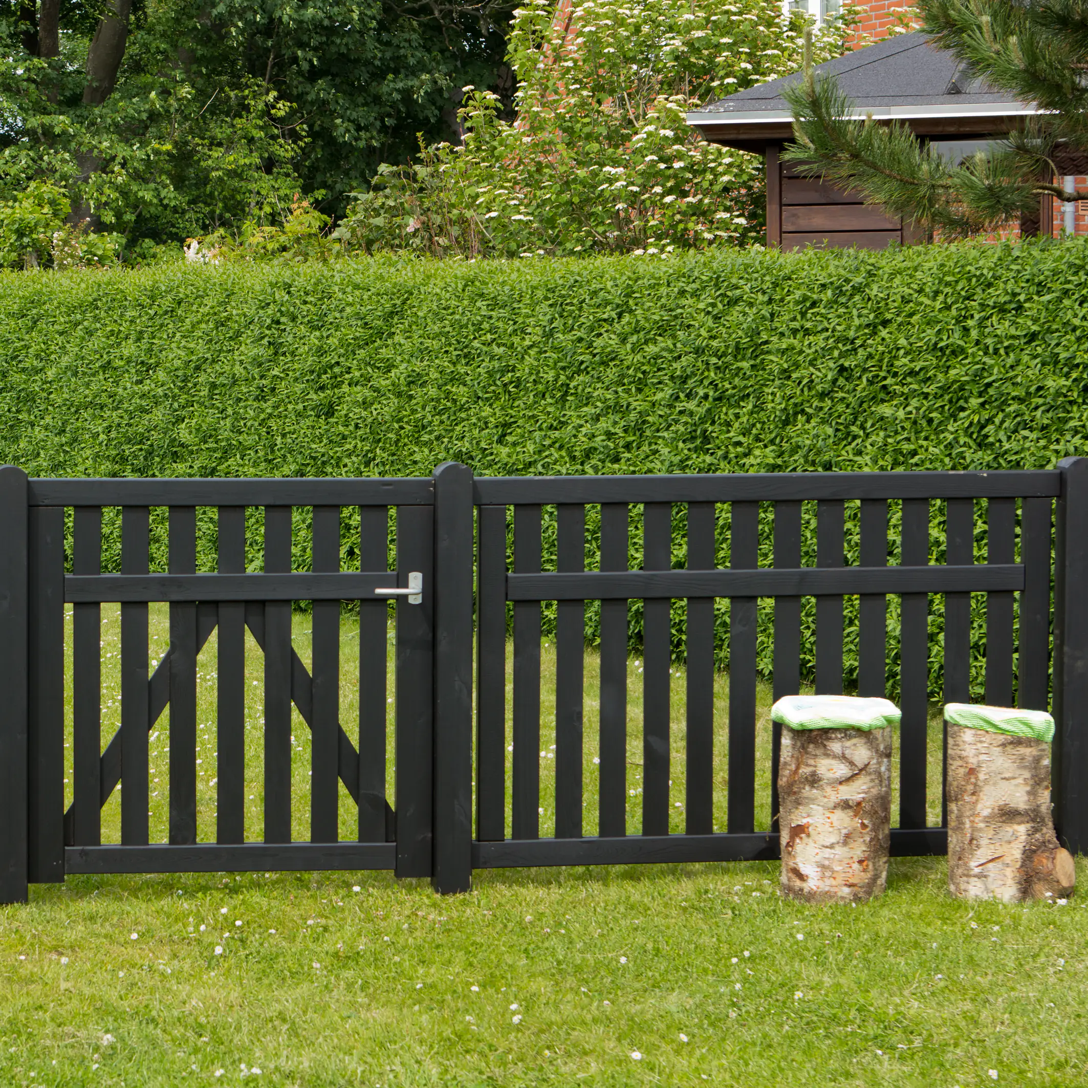 Plus Zaun Country 150 x 96 cm schwarz