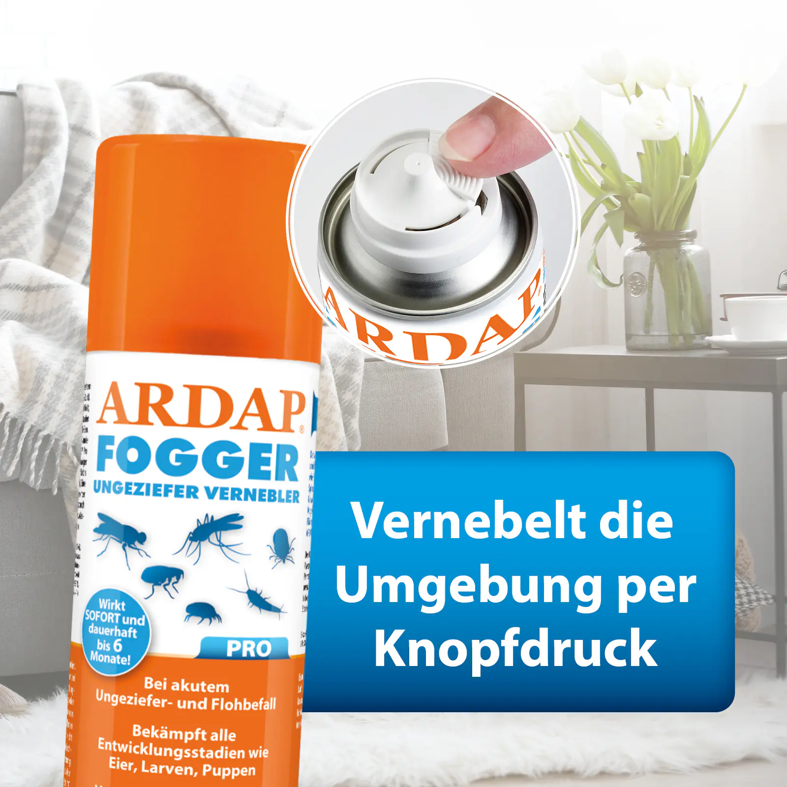 Ardap Pro Fogger vernebelt Ungeziefer und Flöhe 200 ml