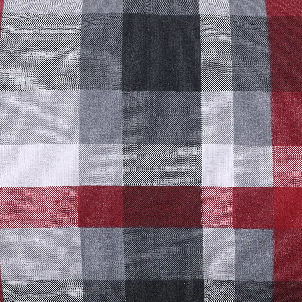 GO-DE Bierbank-Auflage kariert 220 x 25 x 4 cm, rot, grau kariert
