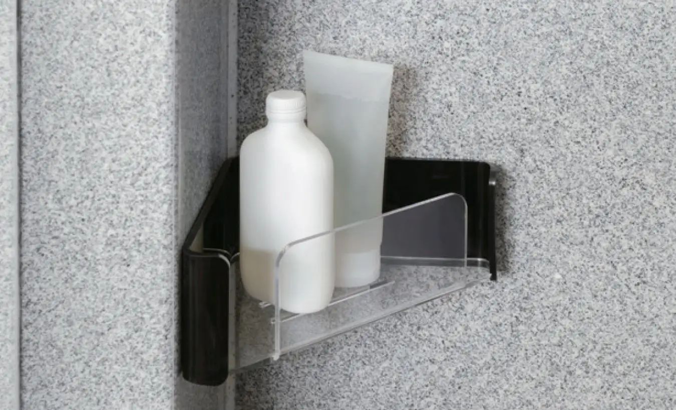 Primaster Eck-Duschkorb Acryl schwarz