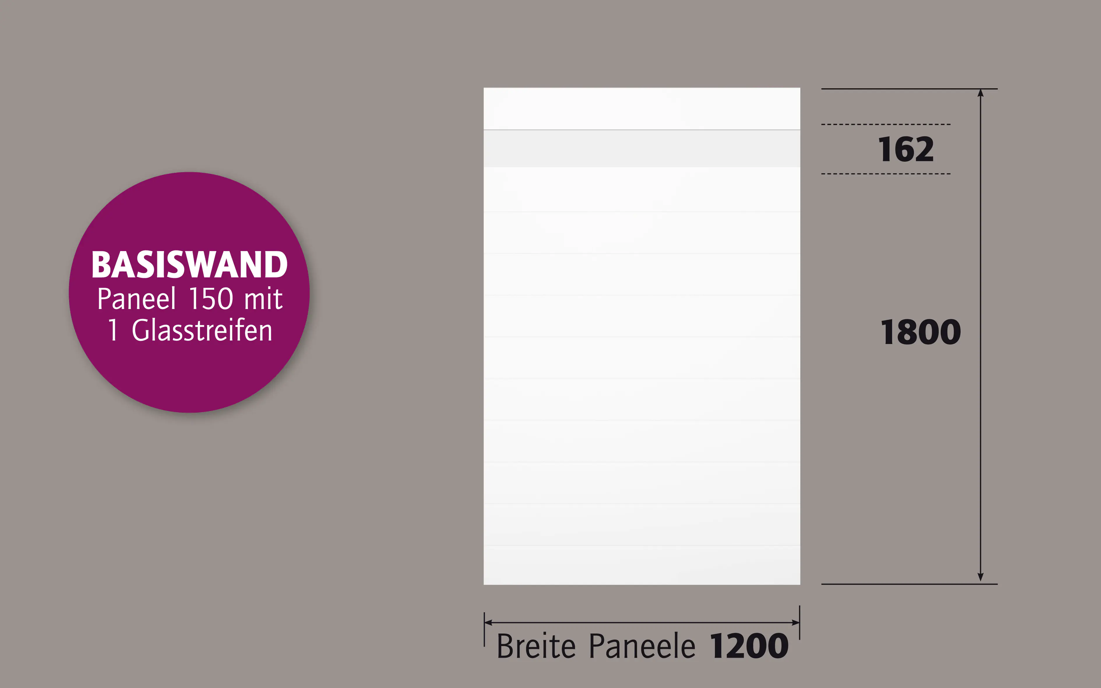 Ambiente Alu-Zaun Paneel 150 + ESG 8 mm 120 cm x 180 cm 22 mm stark
