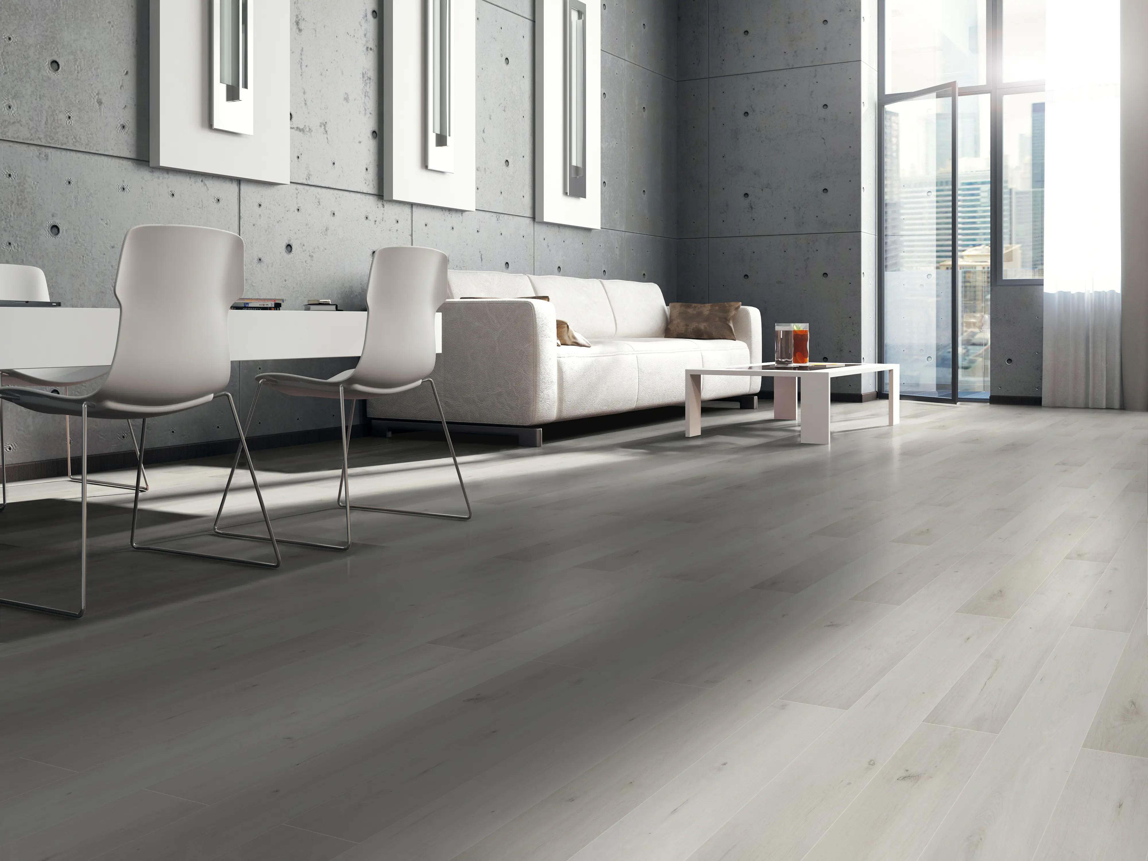 Classen Laminat Megaloc Aquaprotect 128,5 x 19,2 cm 8 mm Oak white mix