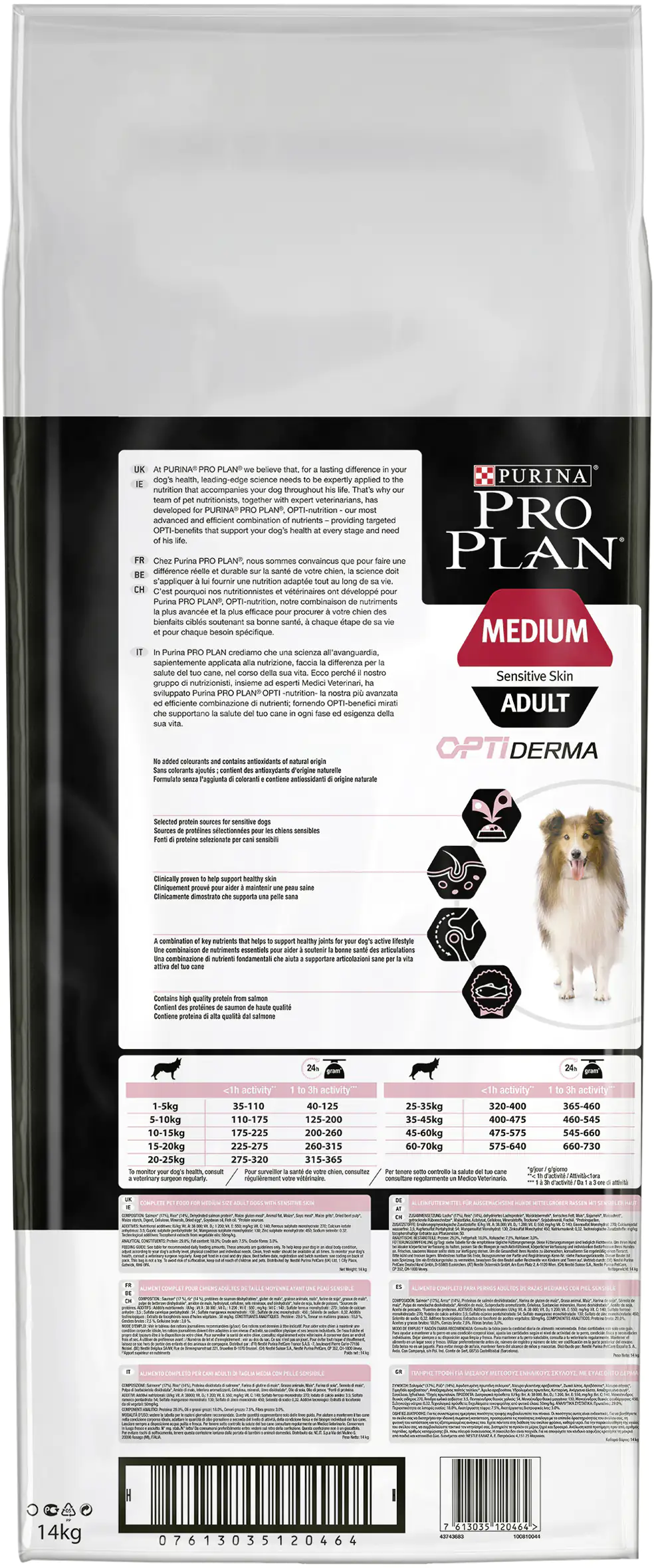 Purina Pro Hundetrockenfutter Adult Medium 14 kg Lachs & Reis