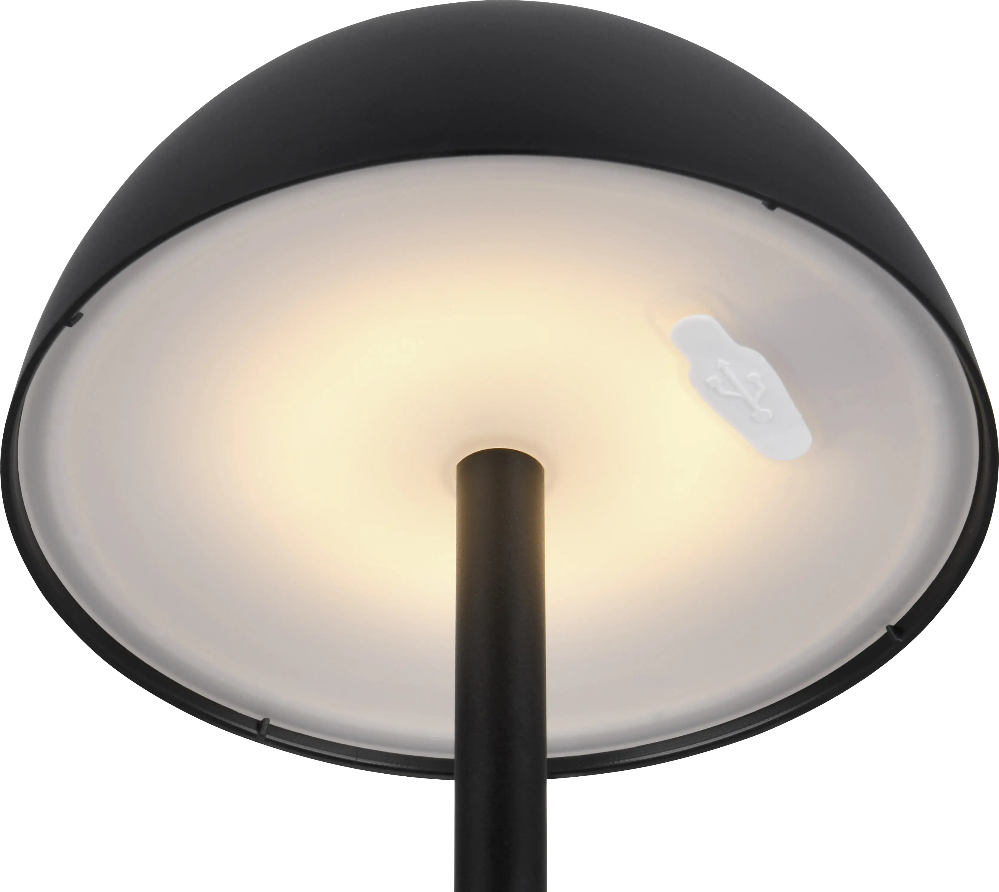 Reality Leuchten LED Akku-Tischleuchte Ricardo schwarz 30 cm warmweiß