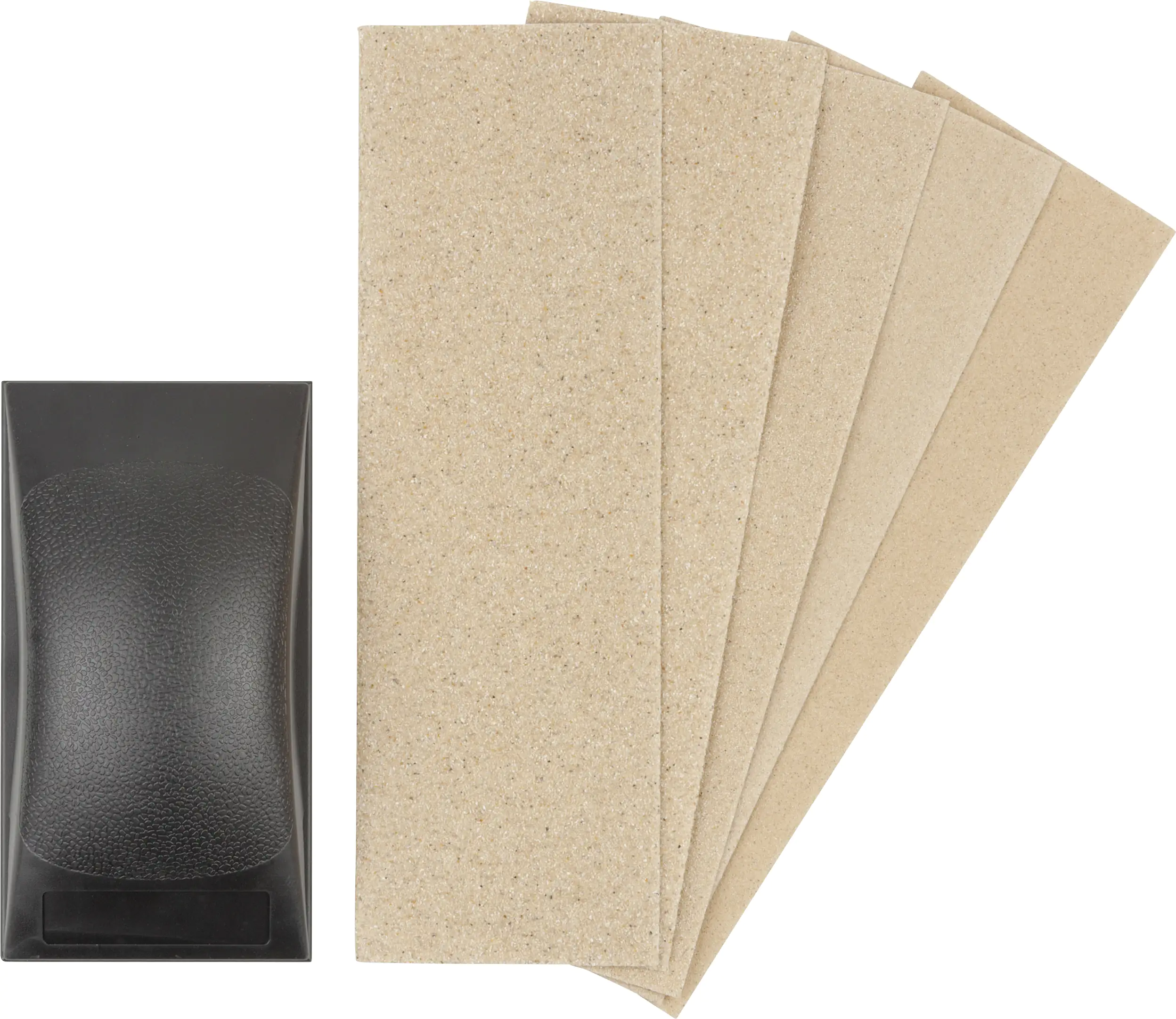 Wolfcraft Handschleifer-Set 7 x 21 cm Maß: 70 x1 30 mm, K 40,60,80,100,120