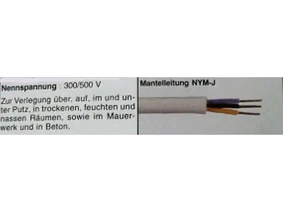 Feuchtraumleitung NYM-J 3 x 1,5 - 50 Meter, grau