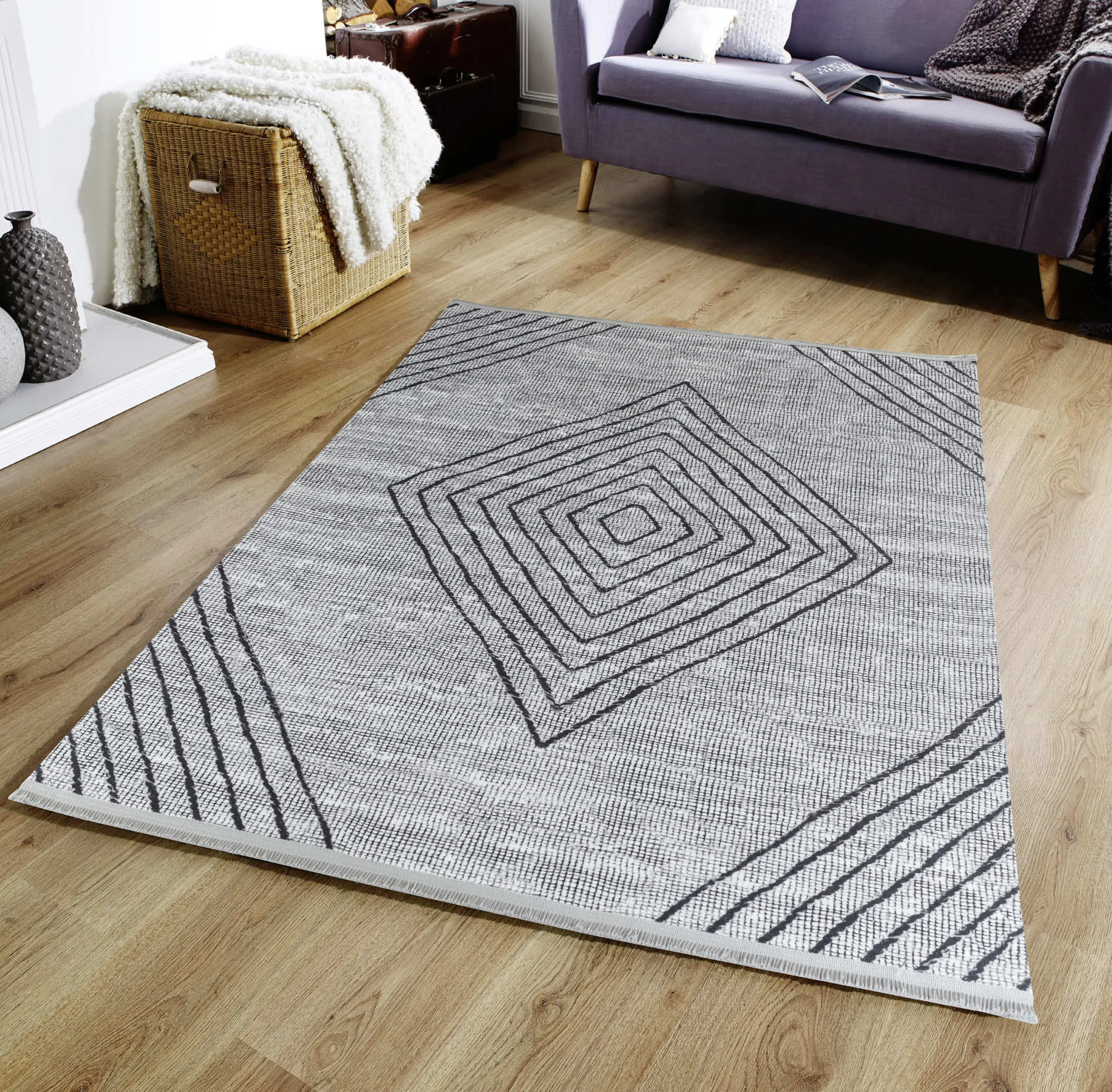 Teppich Efe - waschbar 1010 grey, 160 x 230 cm