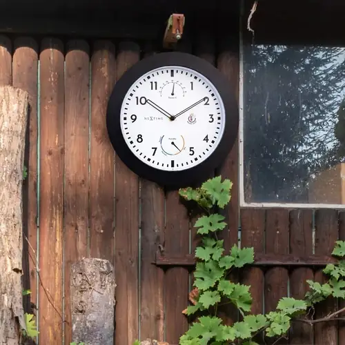 Nextime Außenwanduhr Daisy Ø 25,5 cm