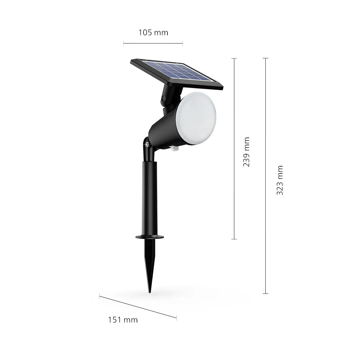 Philips LED Solar-Strahler Jivix schwarz 32,2 x 10,5 cm mit Erdspieß