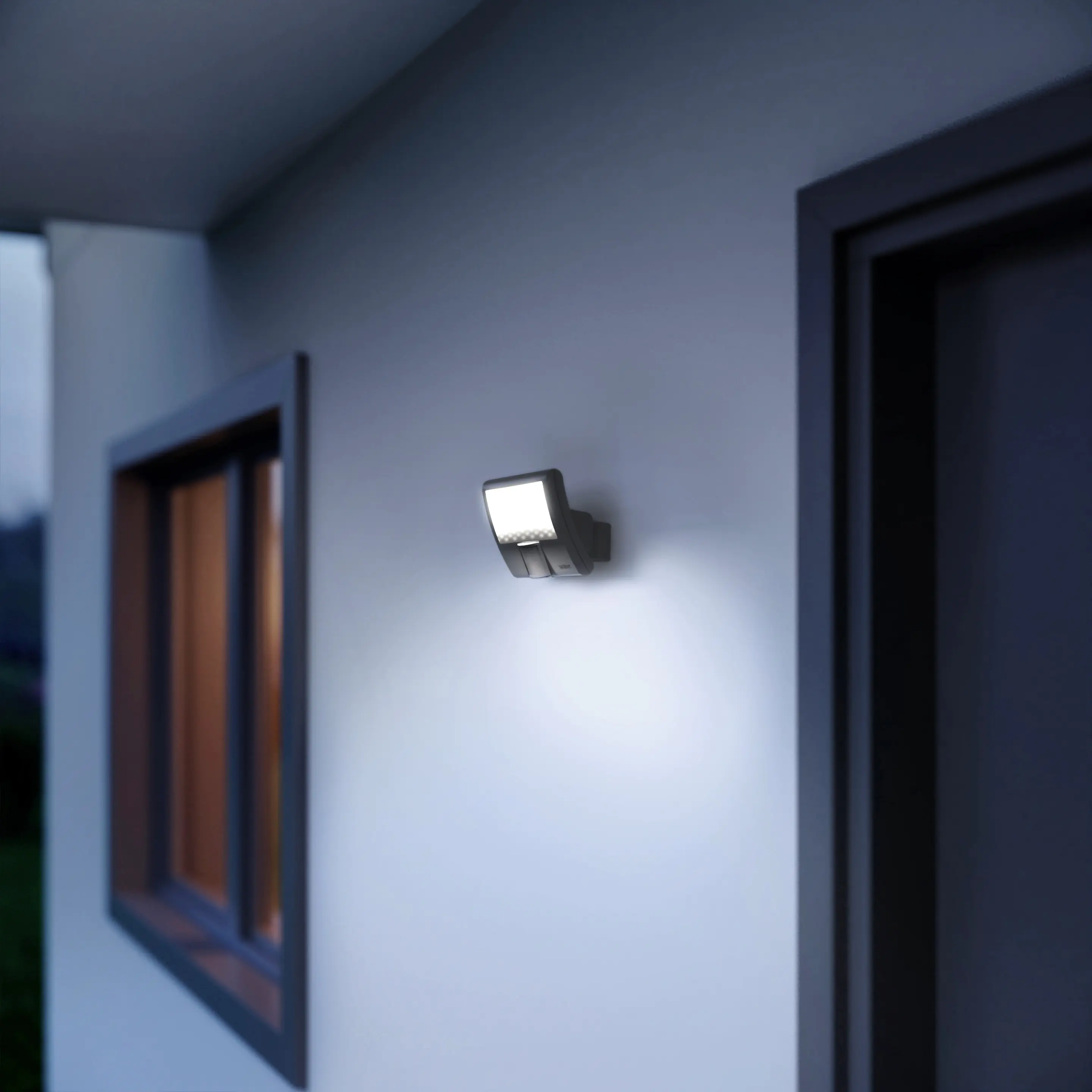 Steinel Strahler XLED Home curved S Anthrazit mit Bewegungsmelder, Sensor