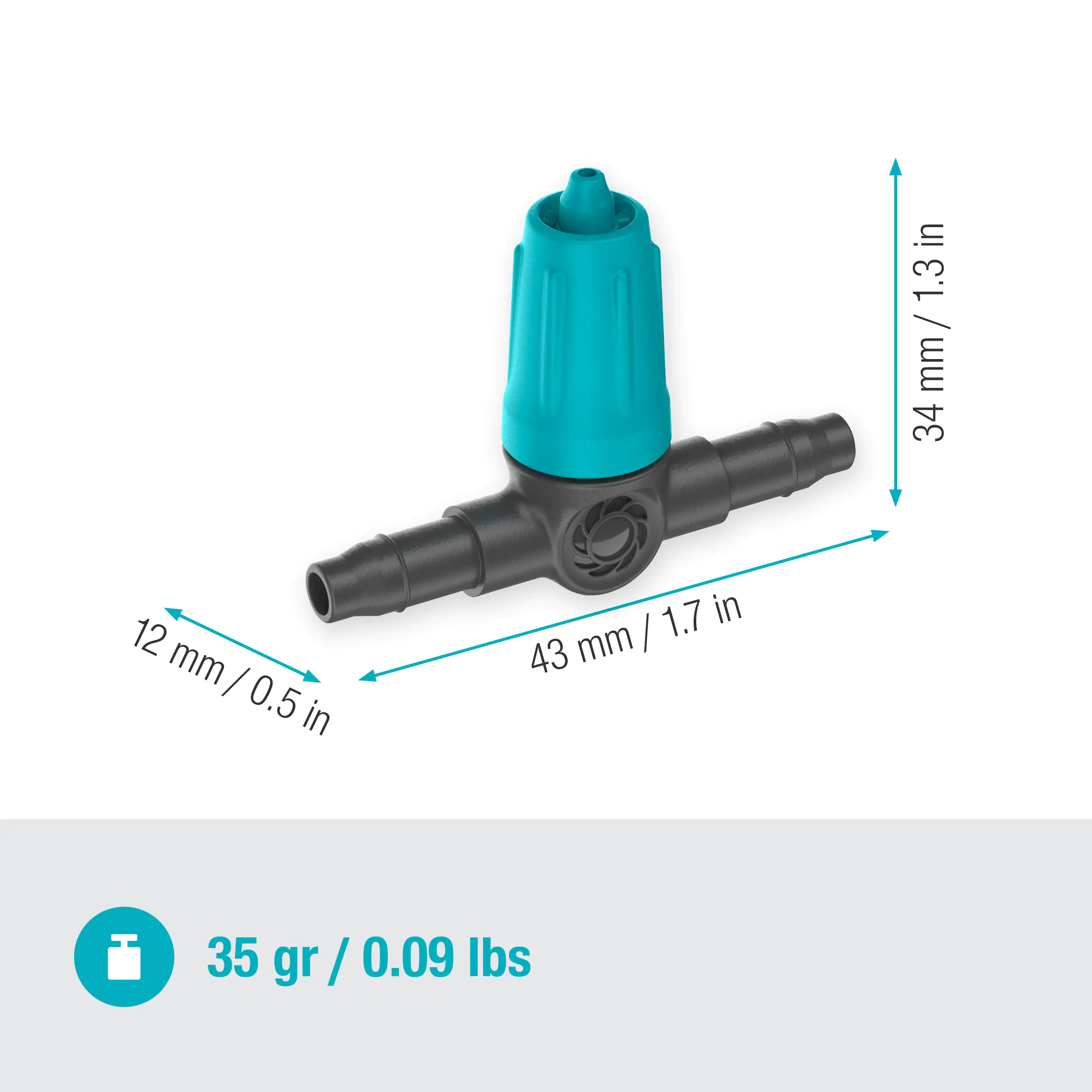 Gardena Reihentropfer, 0-15 l/h regulierbar