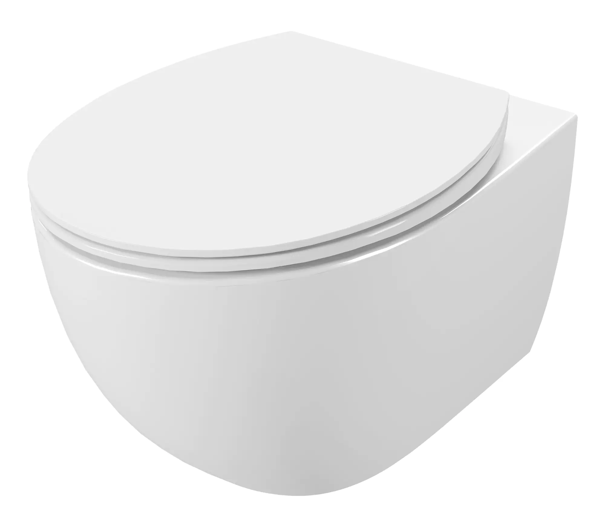 Produktbild:  Primaster Wand WC spülrandlos Melina Tiefspüler weiß inkl. WC Sitz