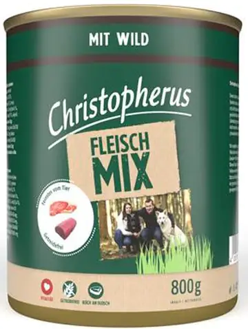 Christopherus Fleisch-Mix Hundenassfutter 800 g Wild