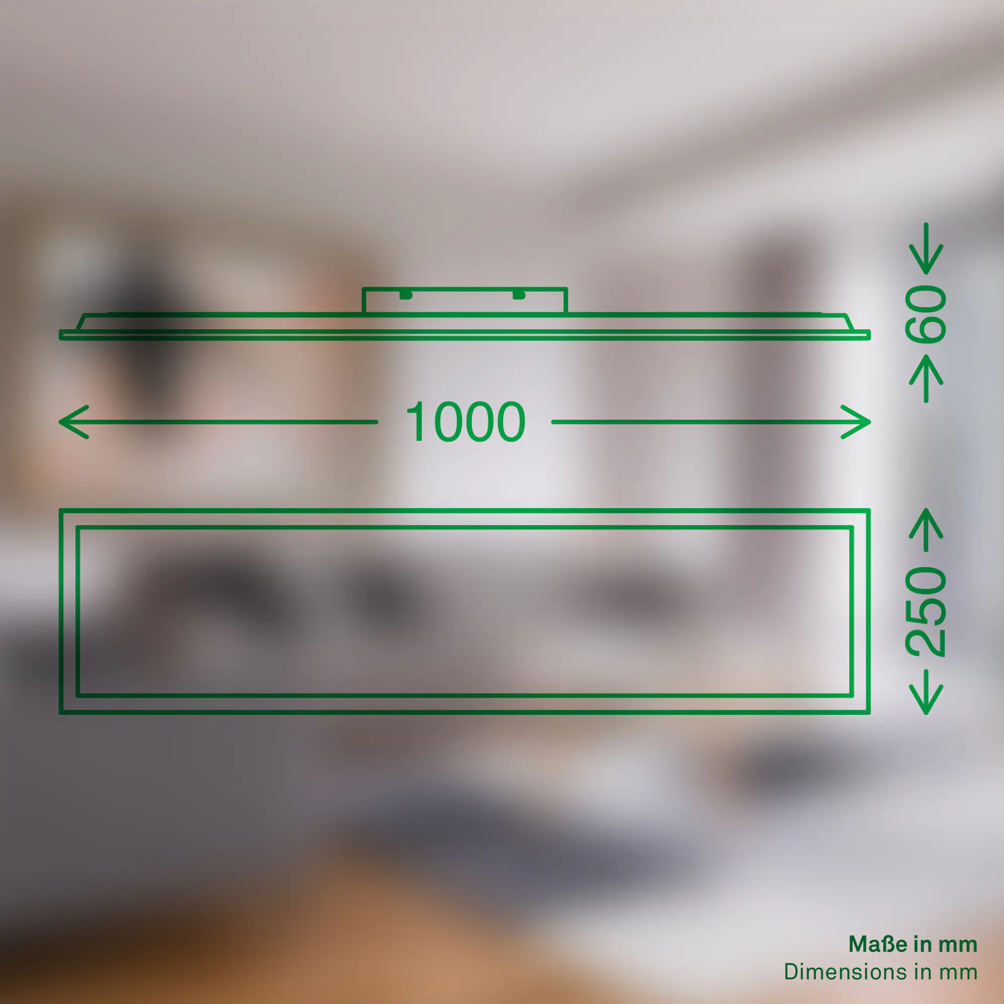 Briloner LED Panel Simple A 13,5W 100x25 cm weiß neutralweiß