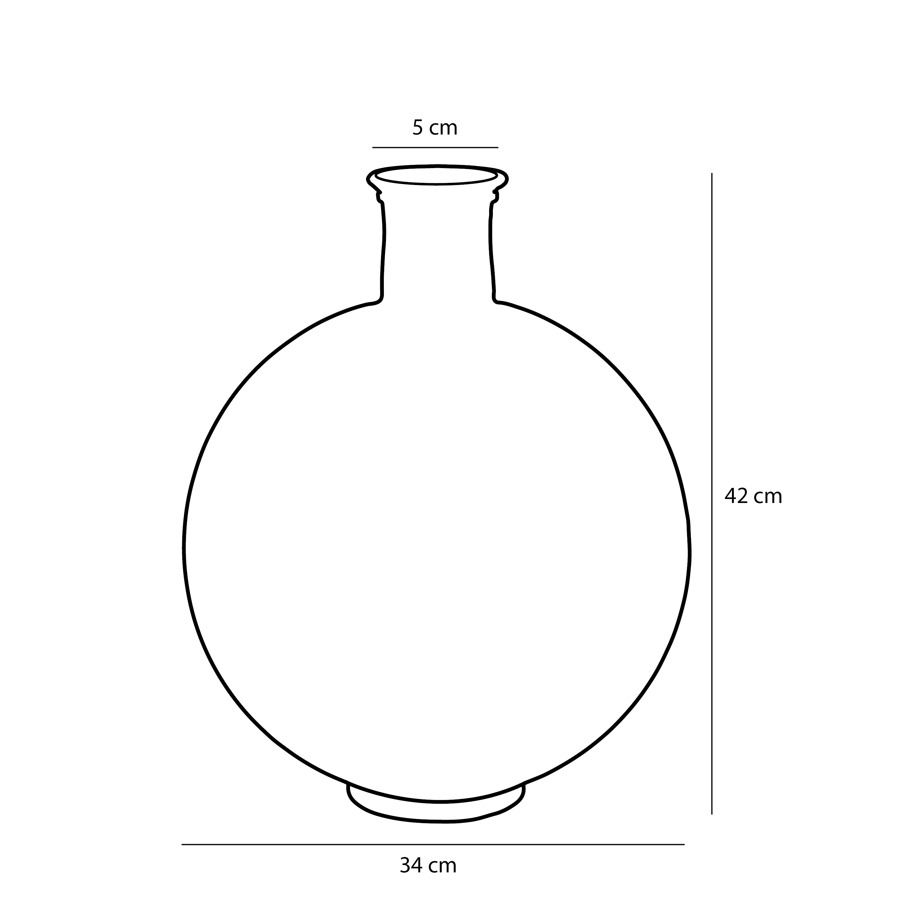 Mica Flasche Firenza dunkelbraun Recyeltes Glas Ø 34 x 42 cm