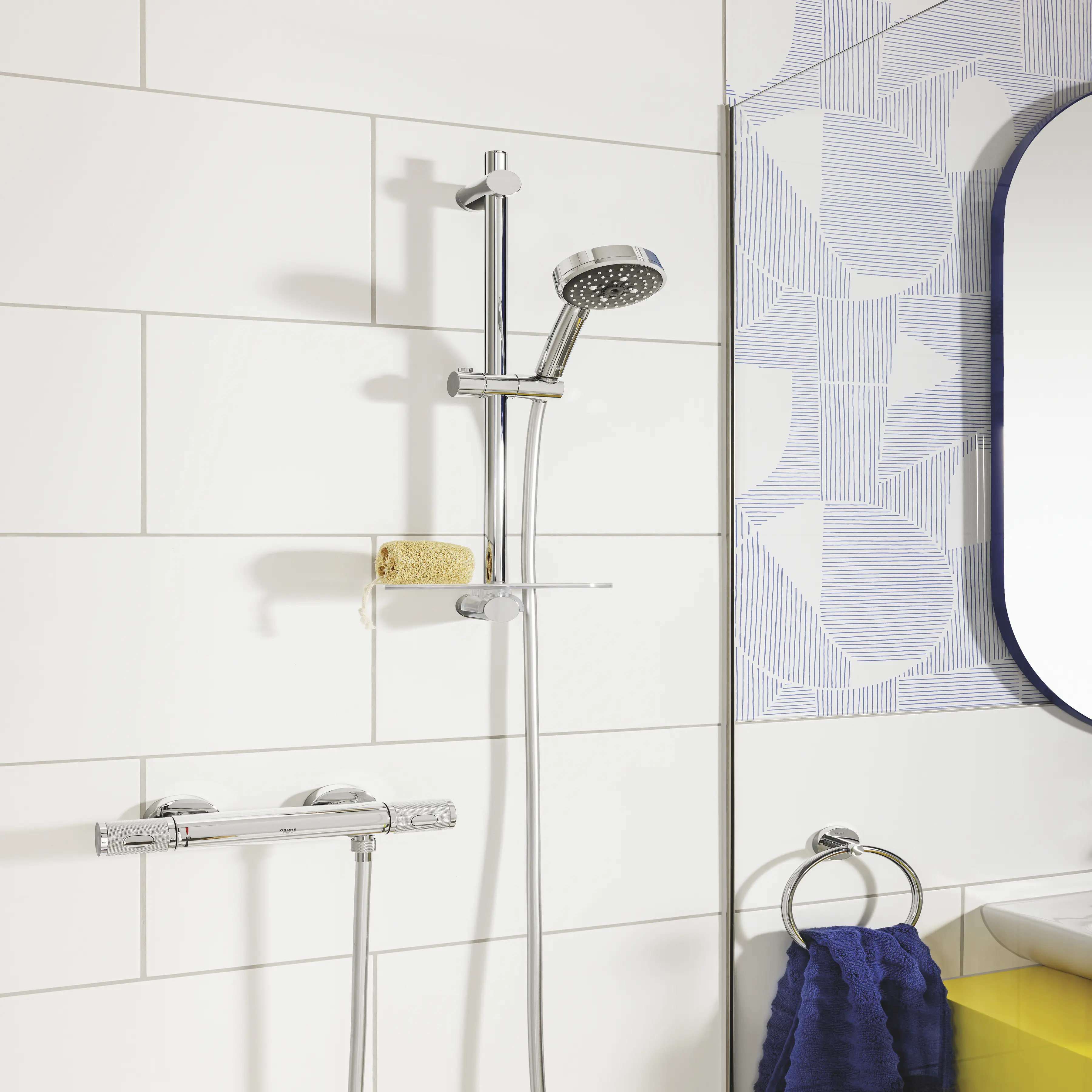 Grohe Start Handtuchring chrom klebbar