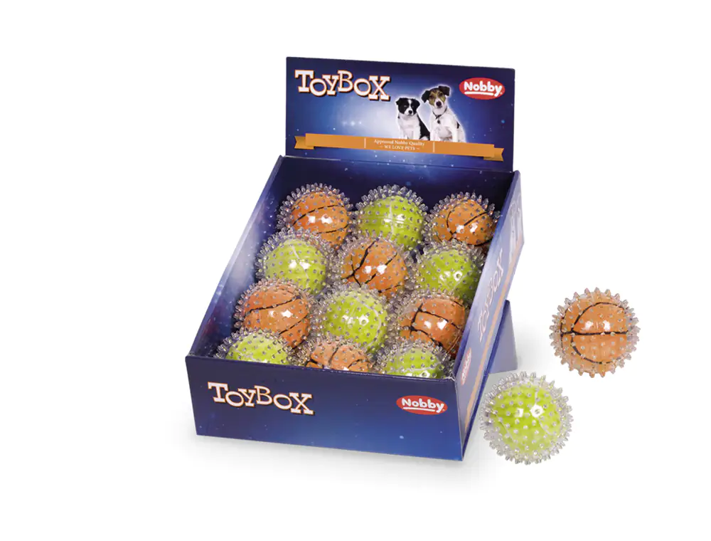 Nobby Plüsch Ball in TPR Spiky Ball 8,5 cm