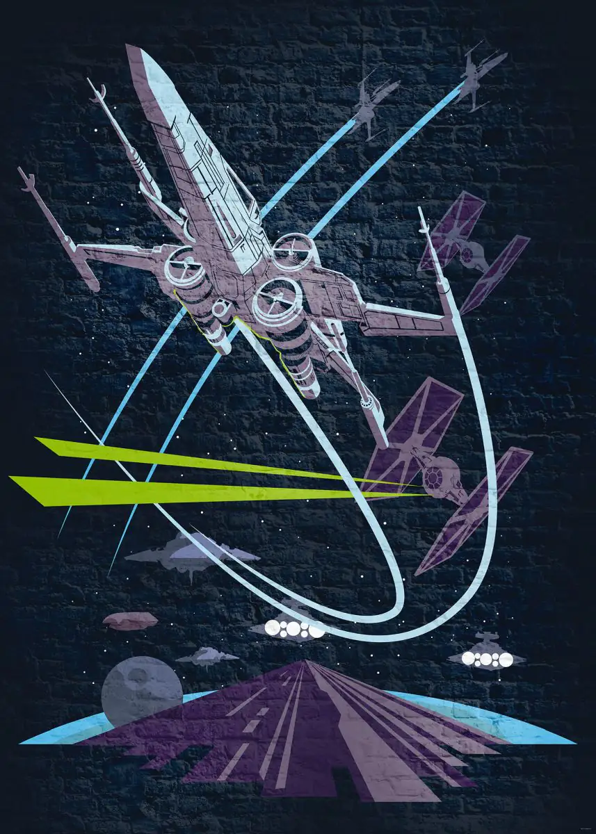 Komar Vlies Fototapete Star Wars Classic X-Wings 200 x 280 cm 