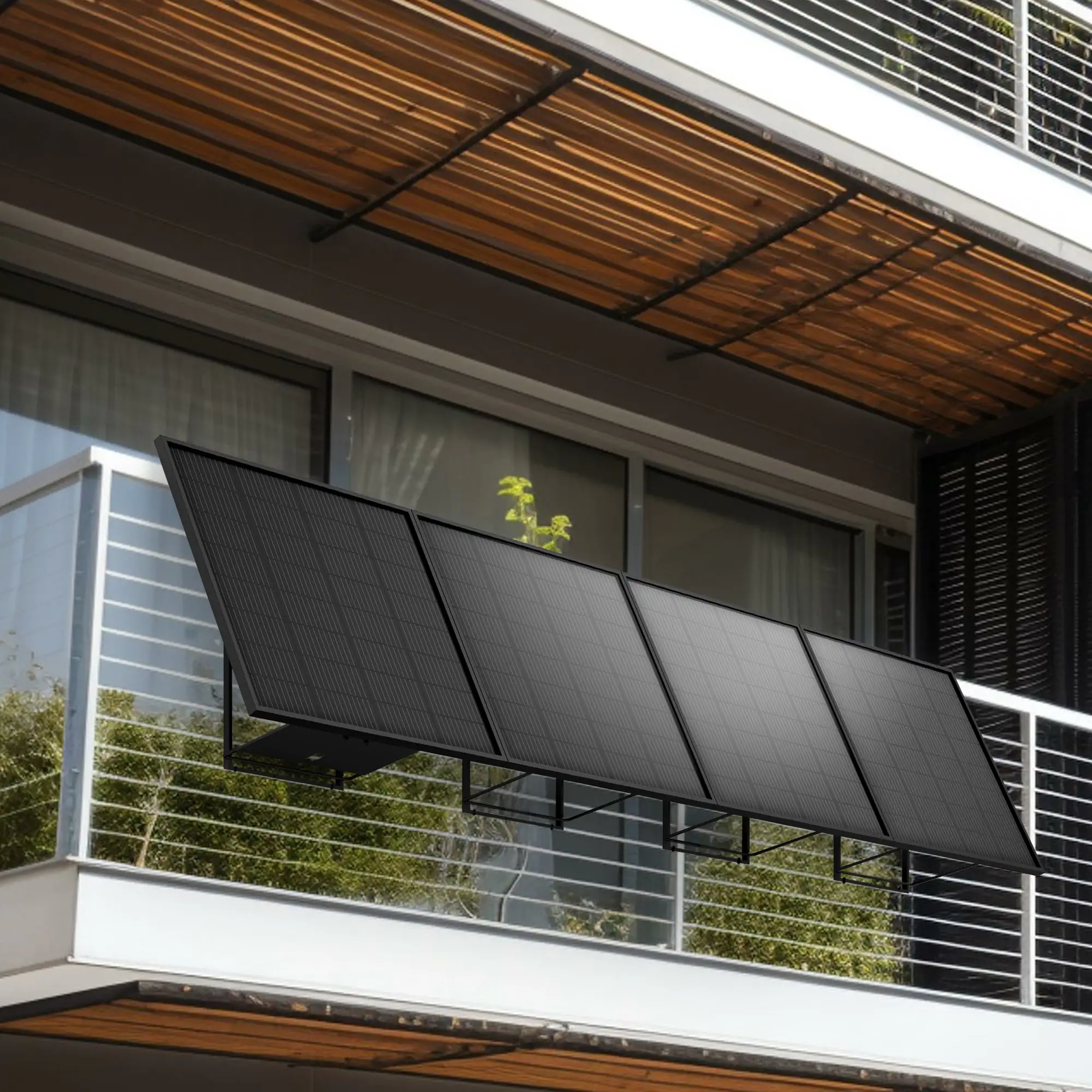 Avidsen Balkonmontagesatz für Soria-Solarpanel inkl. 8 Haken