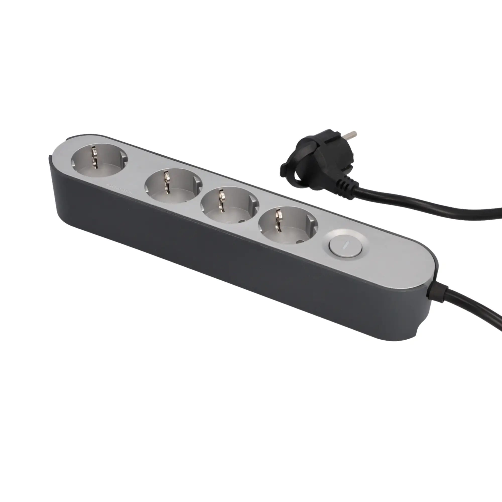 Unitec Steckdosenleiste Greenline 4-fach 1,8 m silber anthrazit