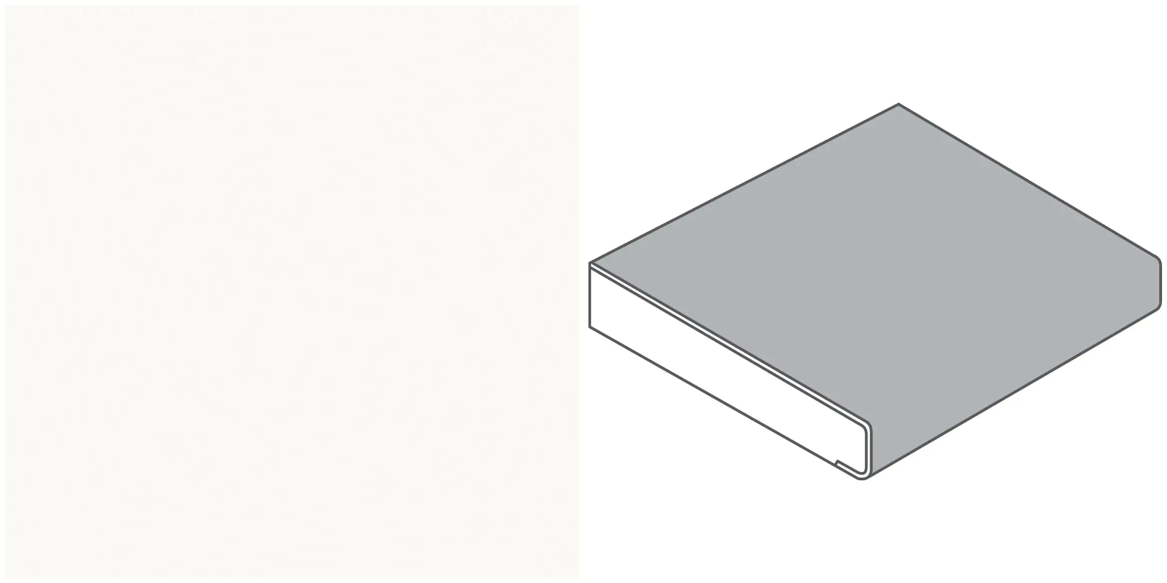 GetaElements Fensterbank InForm alpin weiß (A252CR) 4100 x 200 x 22,8 mm