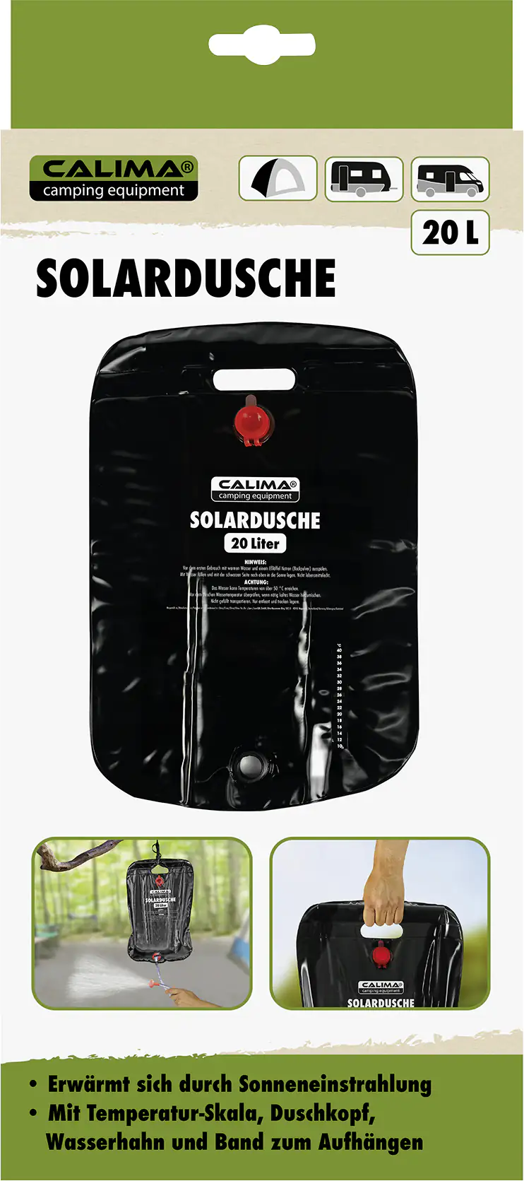 Calima Camping Solardusche 20L