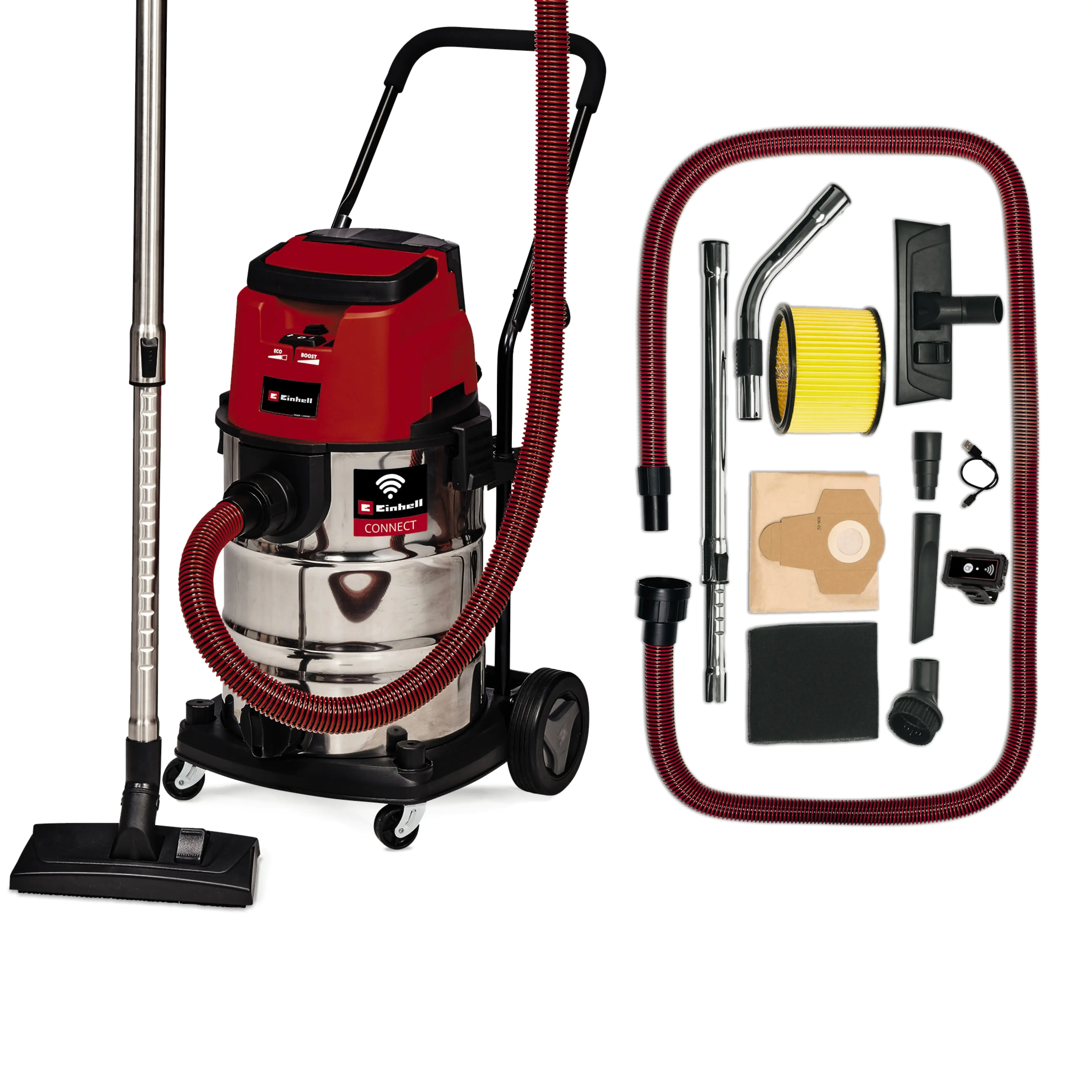 Einhell Professional Akku-Nass-Trockensauger TP-VC 36/30 S Auto Solo 36 V