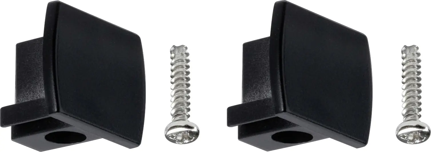 Paulmann URail Universal Endkappen 2er Pack schwarz 1,3 x 2,1 cm