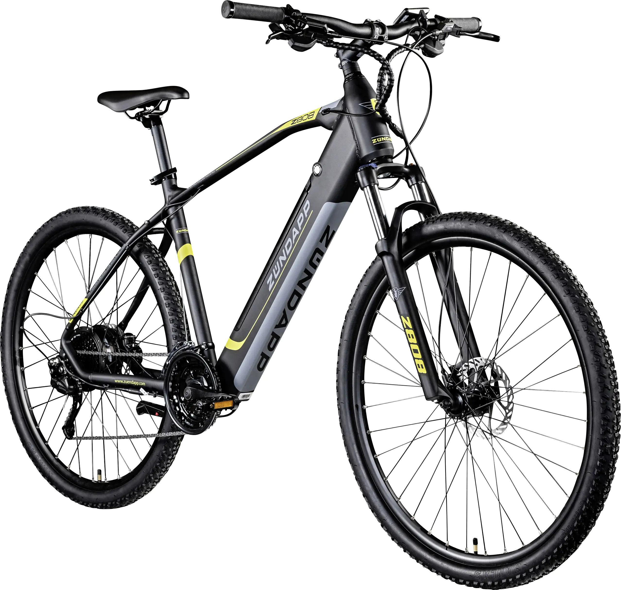 Zündapp E-Bike MTB Z808 29 Zoll 10-Gang 504 Wh schwarz gelb