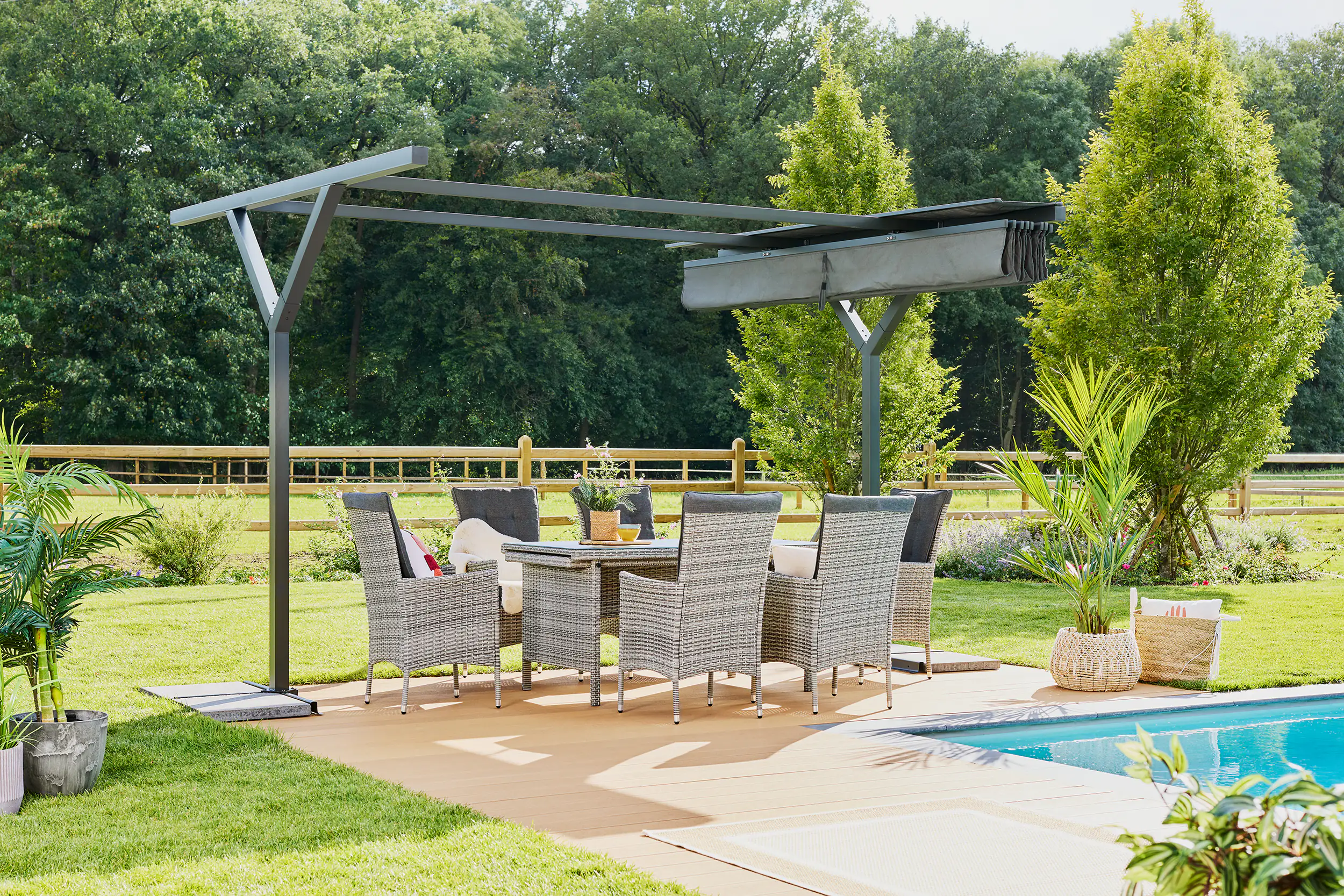 Primaster Raffpavillon Easy 300 x 360 cm anthrazit