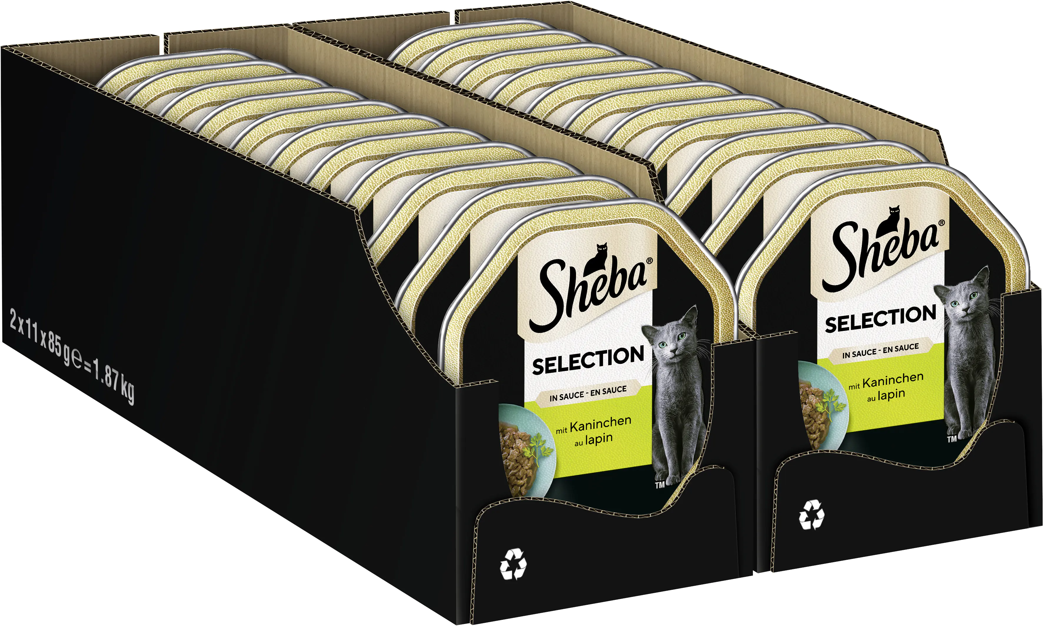 Sheba Selection in Sauce Katzennassfutter Adult 85 g Kaninchenhäppchen