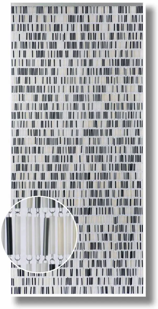 Conacord Türvorhang Tube schwarz-grau-beige 90 x 200 cm